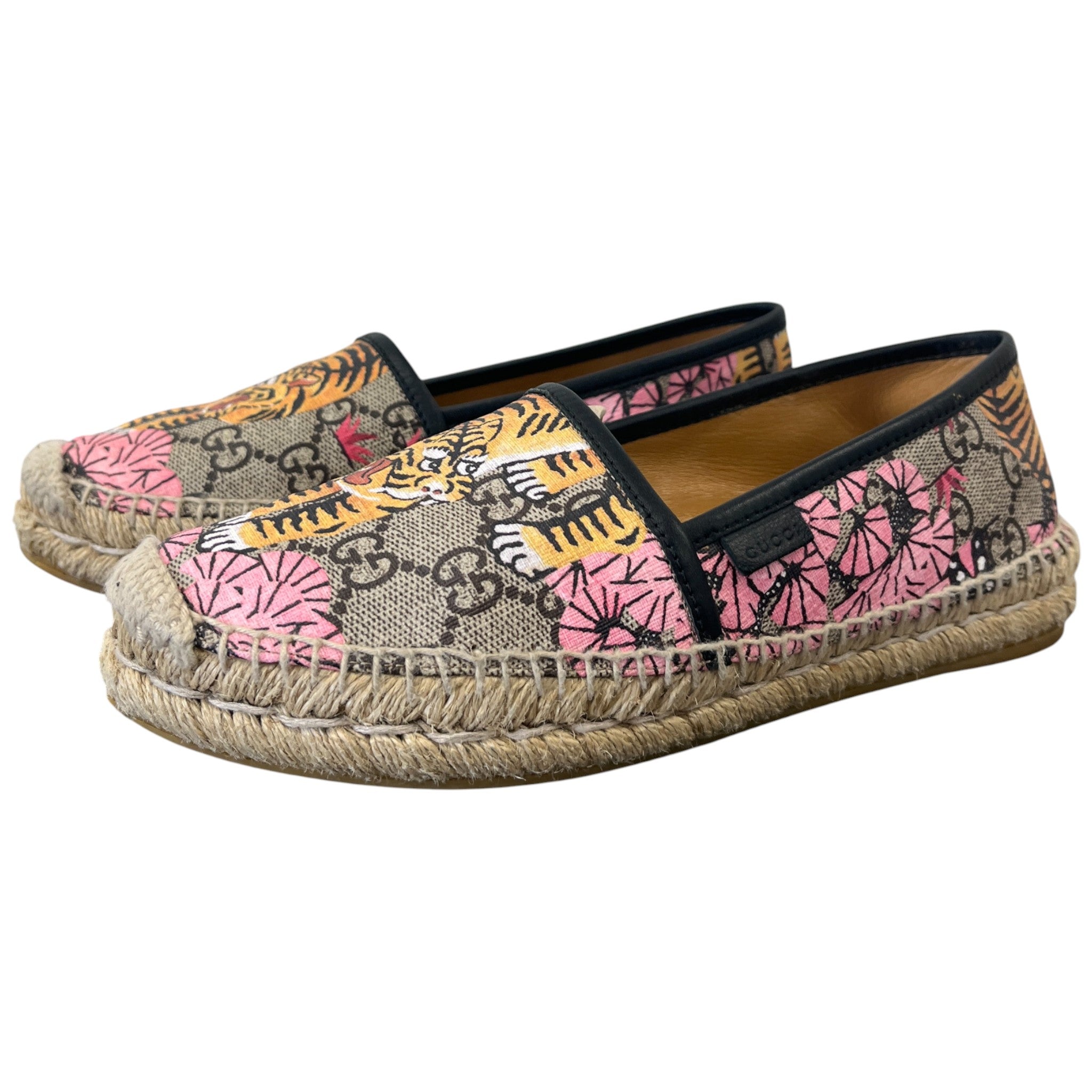 Women's Bengal Tiger Gg Supreme Espadrilles Beige Size EU 36.5 / UK 3.5