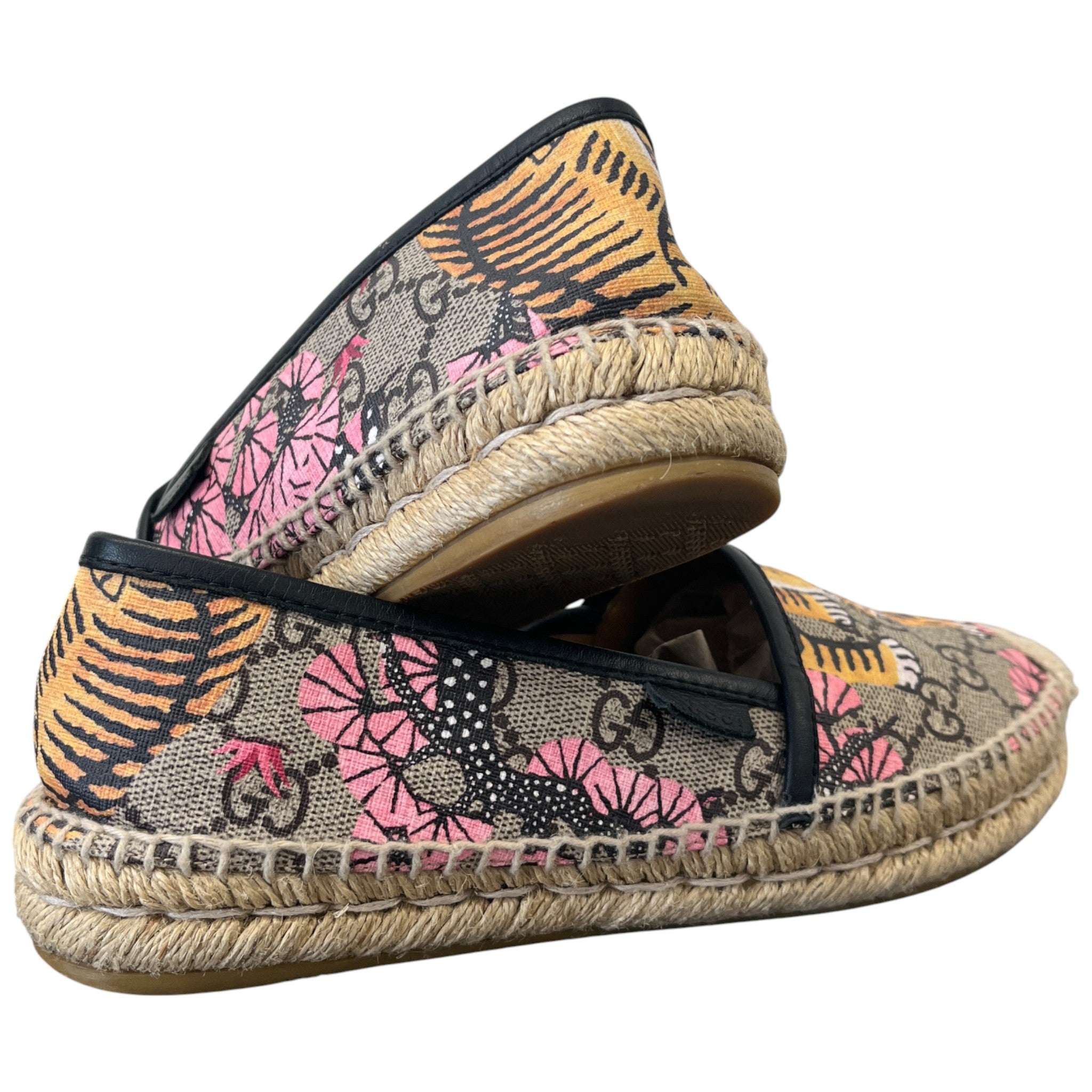 Women's Bengal Tiger Gg Supreme Espadrilles Beige Size EU 36.5 / UK 3.5