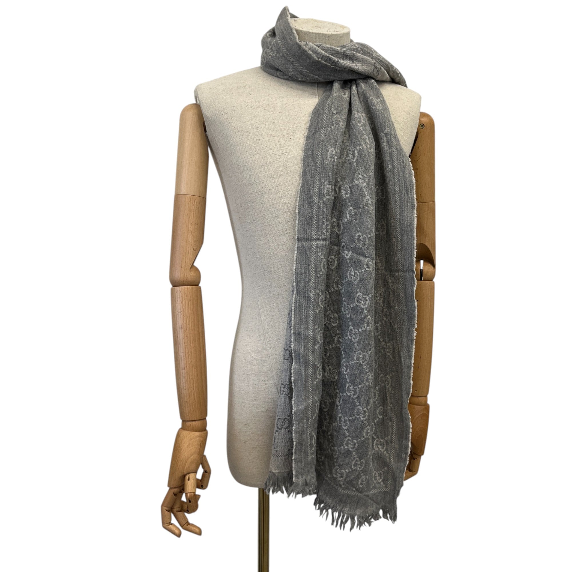 Women's Gg Jacquard Scarf Grey