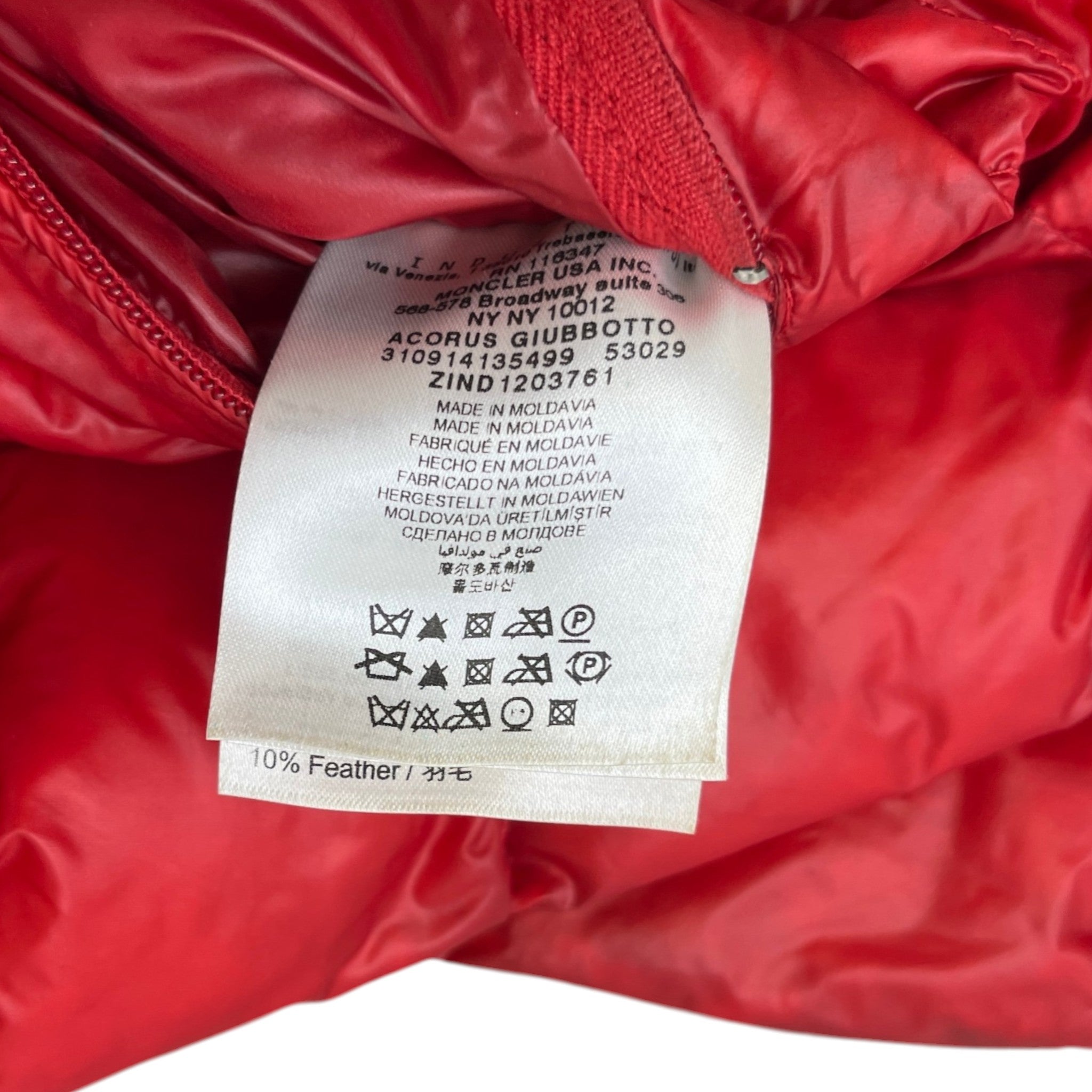 Men's Acorus Down Jacket Red Size 4 / XL