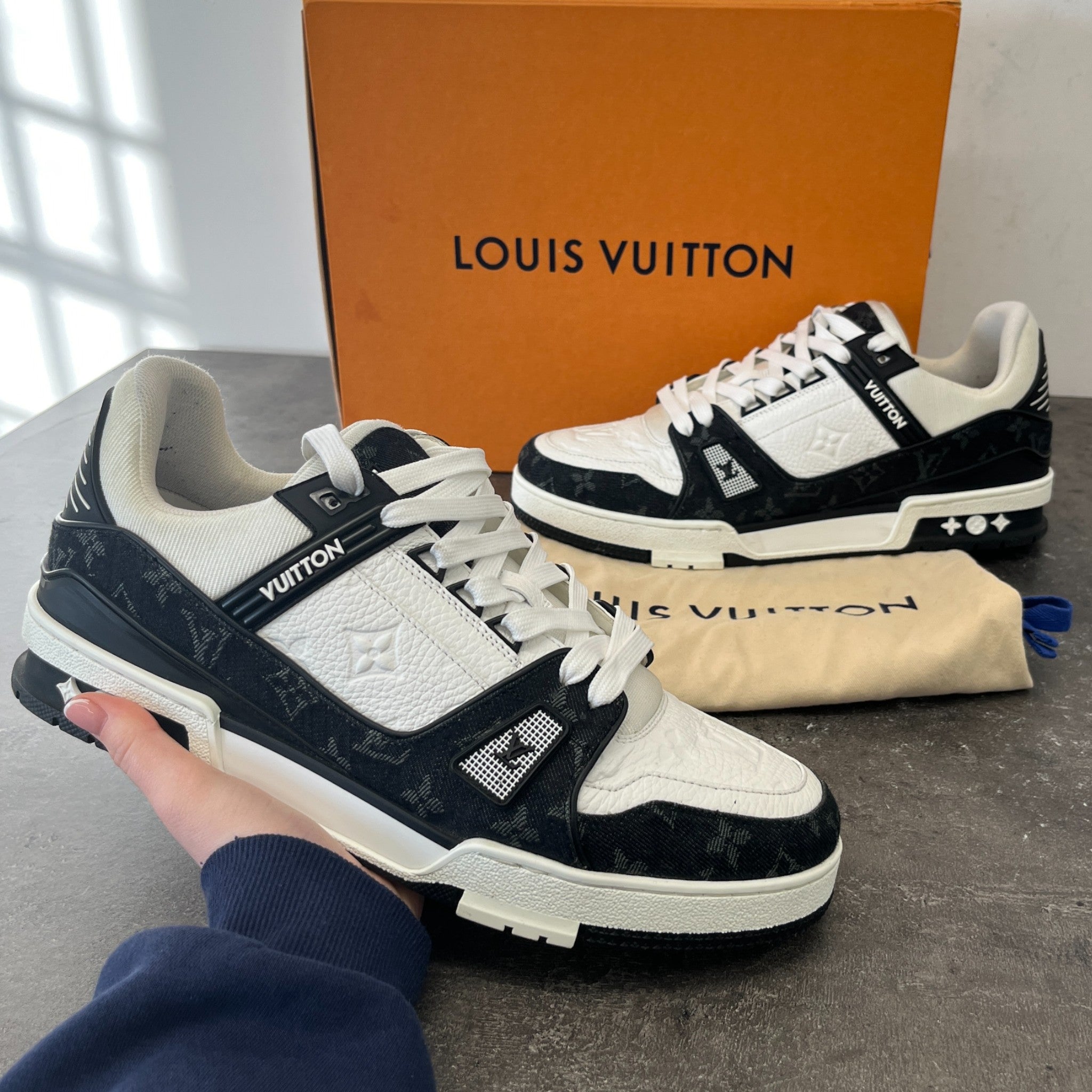 Men's Lv Low Trainers Black Size EU 43 / UK 9