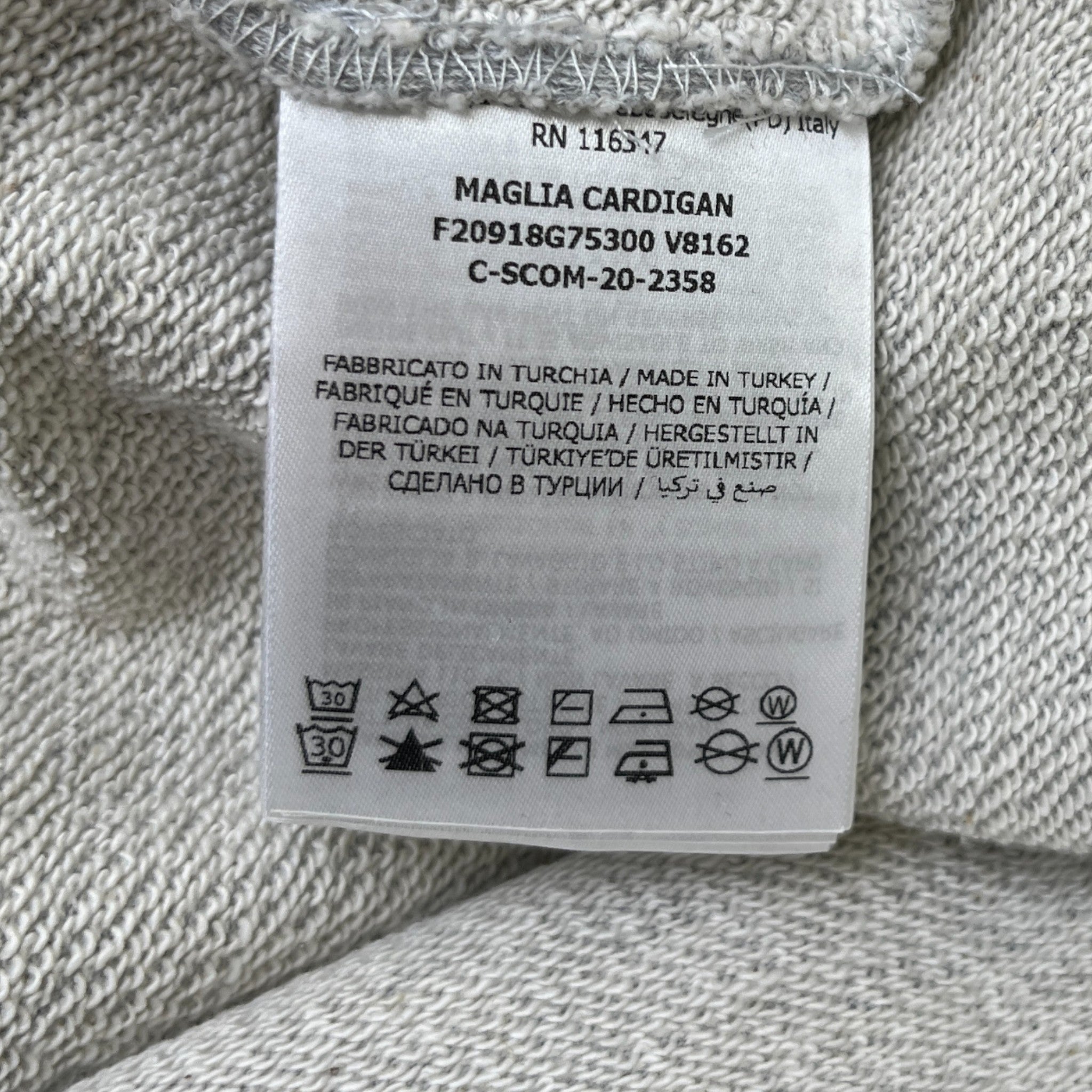 Men's Maglia Track Jacket Grey Size XS