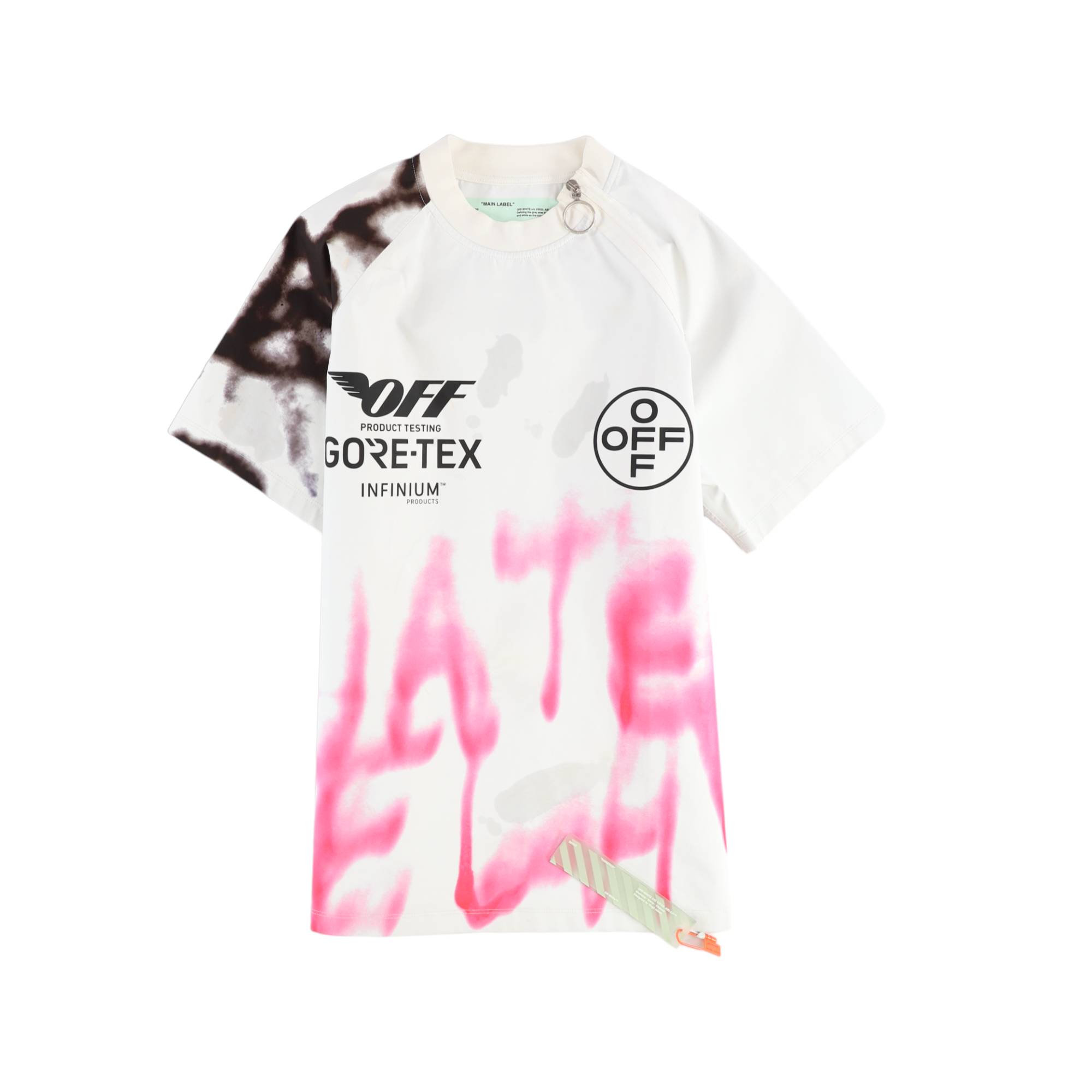 Off-White White Goretex Graffiti Print Short Sleeve T-Shirt L Off-White