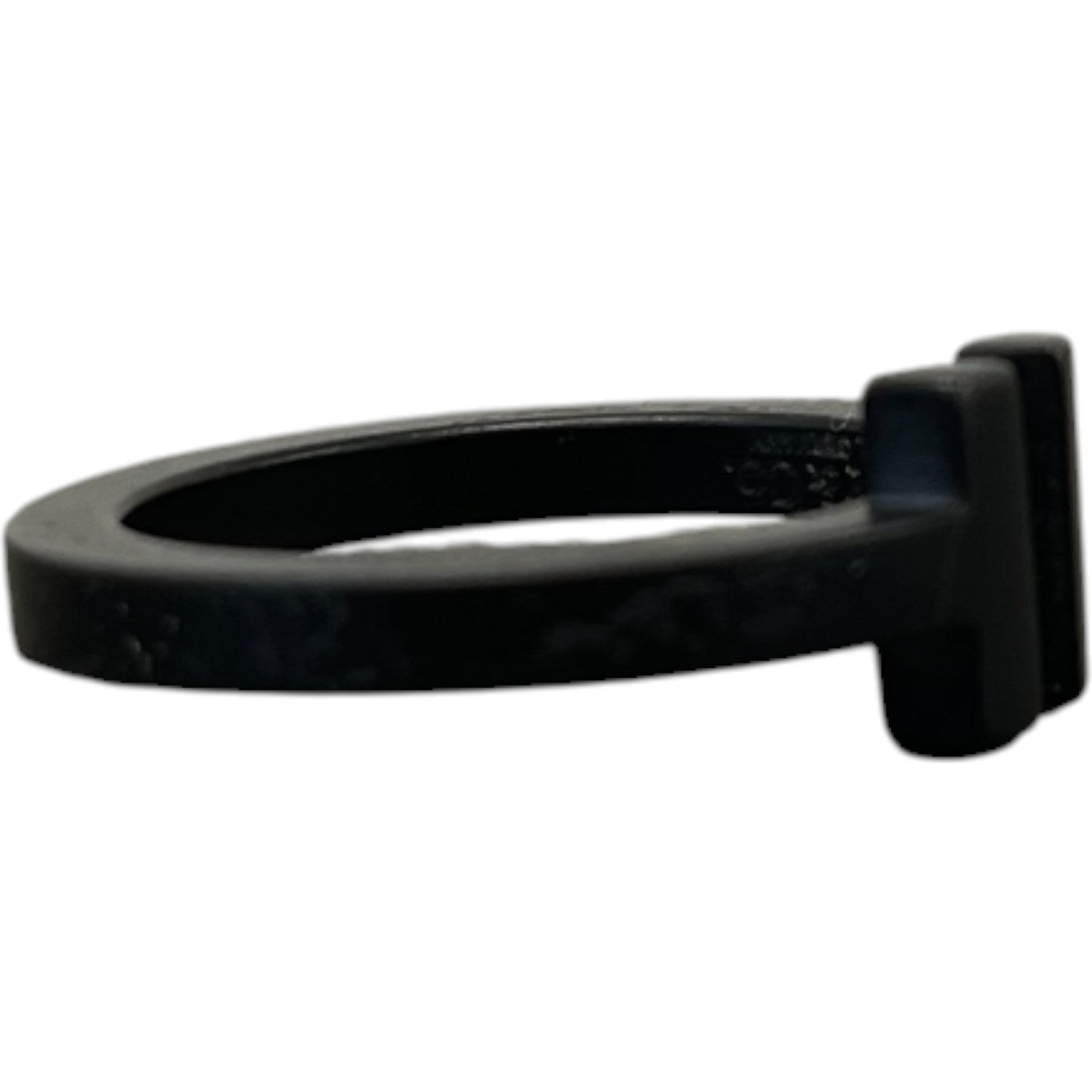Men's T Square Ring Black