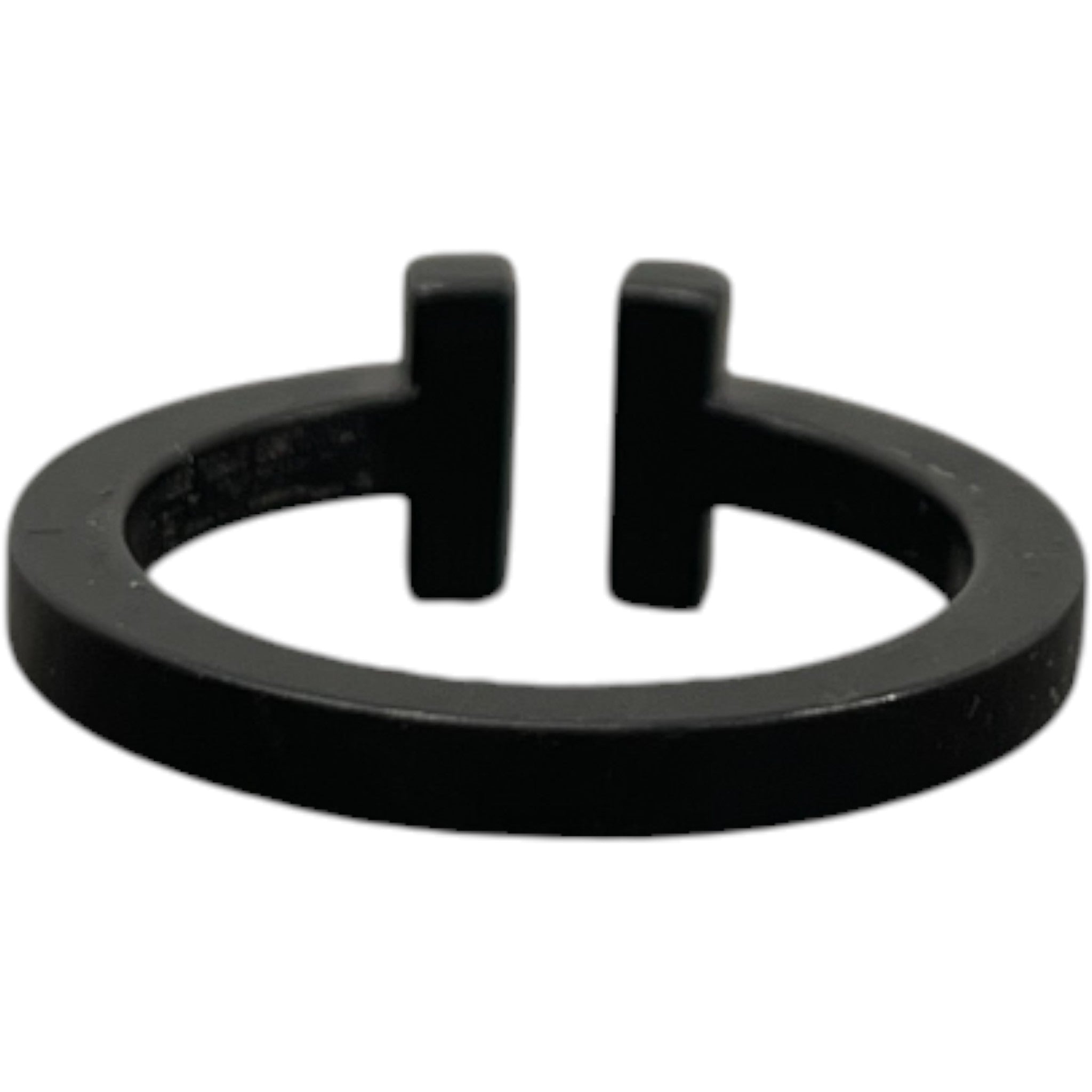 Men's T Square Ring Black