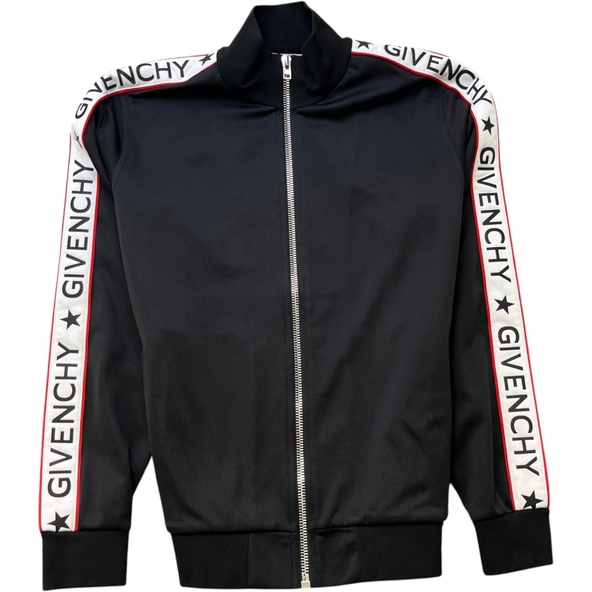 Men's Tape Logo Track Jacket Black Size M