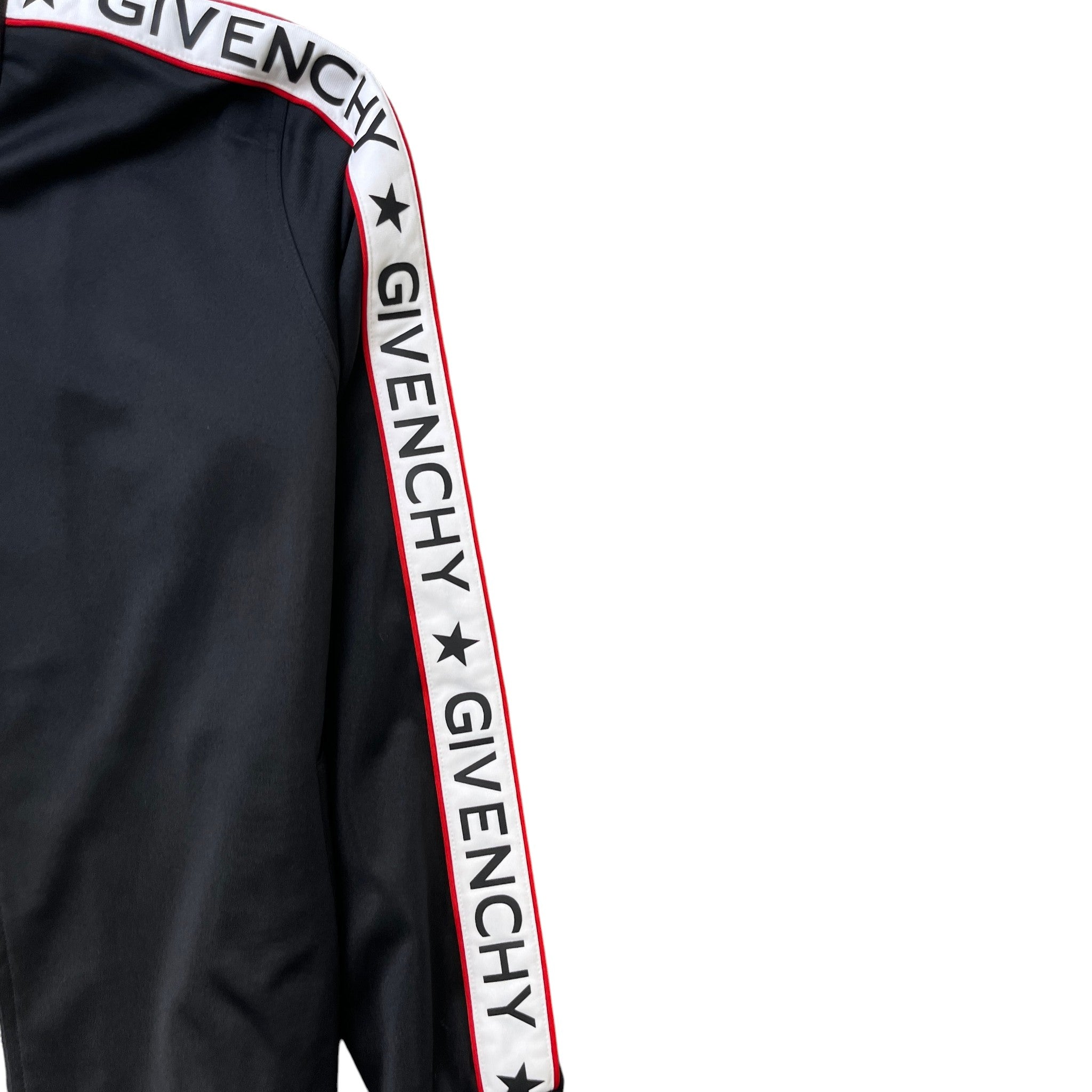 Men's Tape Logo Track Jacket Black Size M