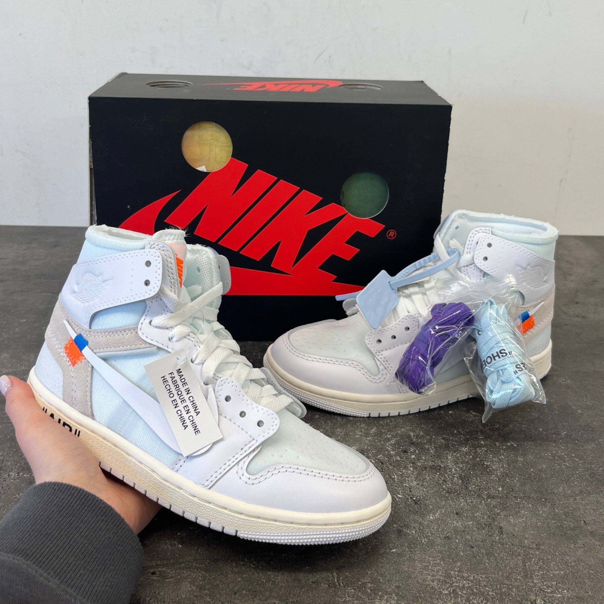 Women's Air Jordan 1 High Og X V.A.A. High Trainers White Size EU 37.5 / UK 4.5