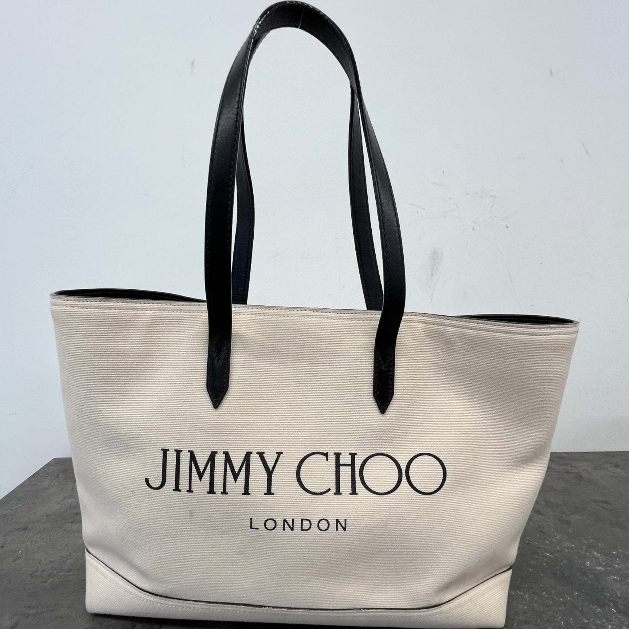 Women's Canvas Logo Tote Bag Beige
