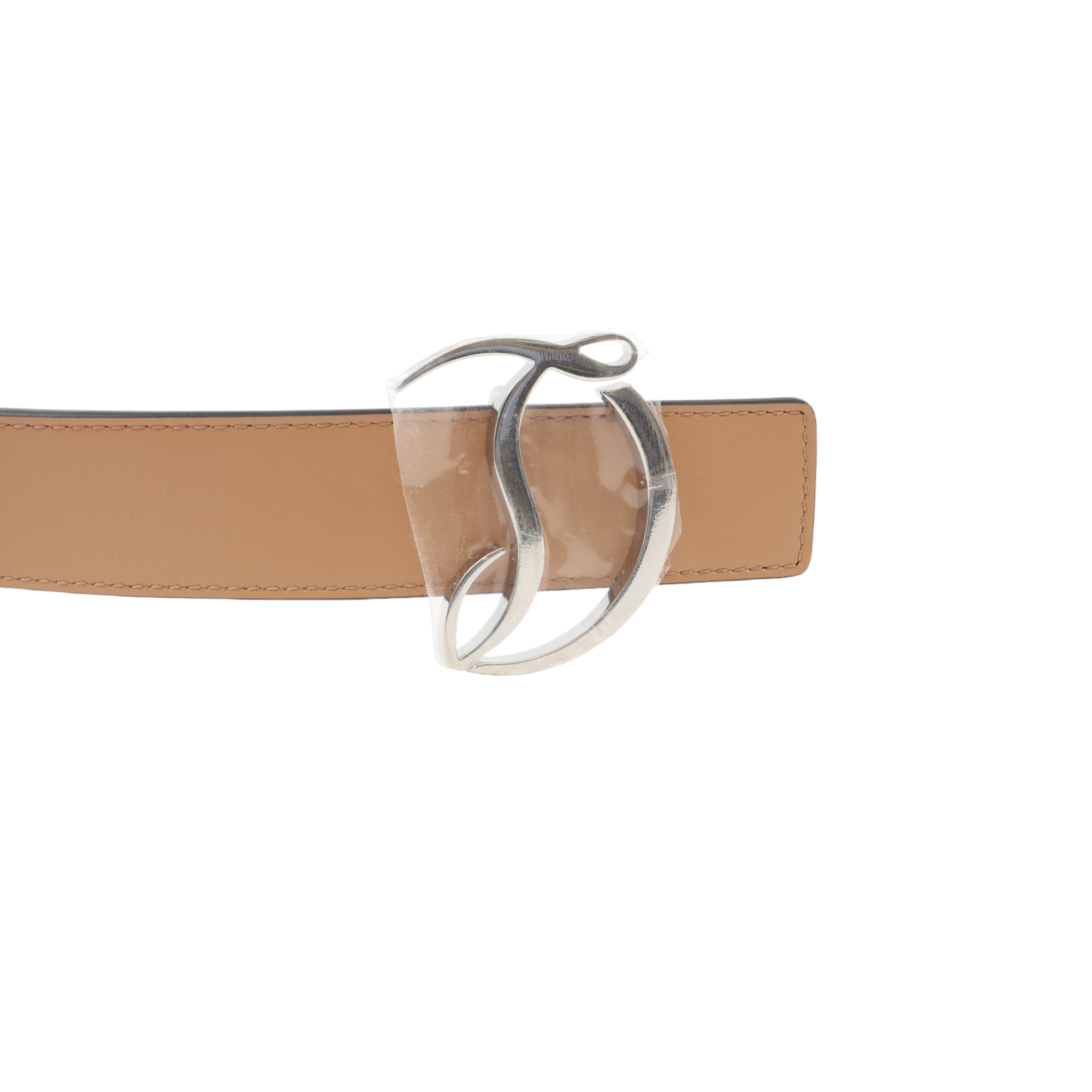 Christian Louboutin CL Logo Leather Belt - Multi - 90