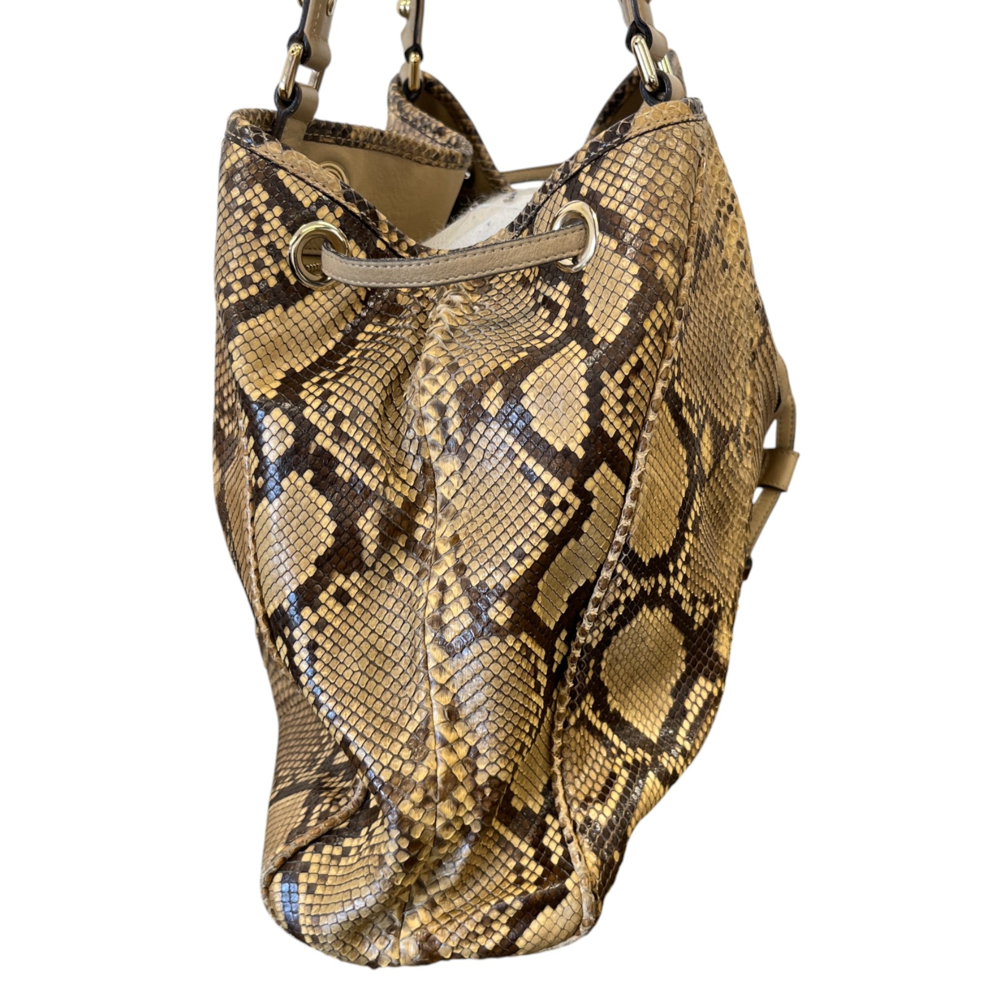 Women's Python Skin Tassle Bag Brown