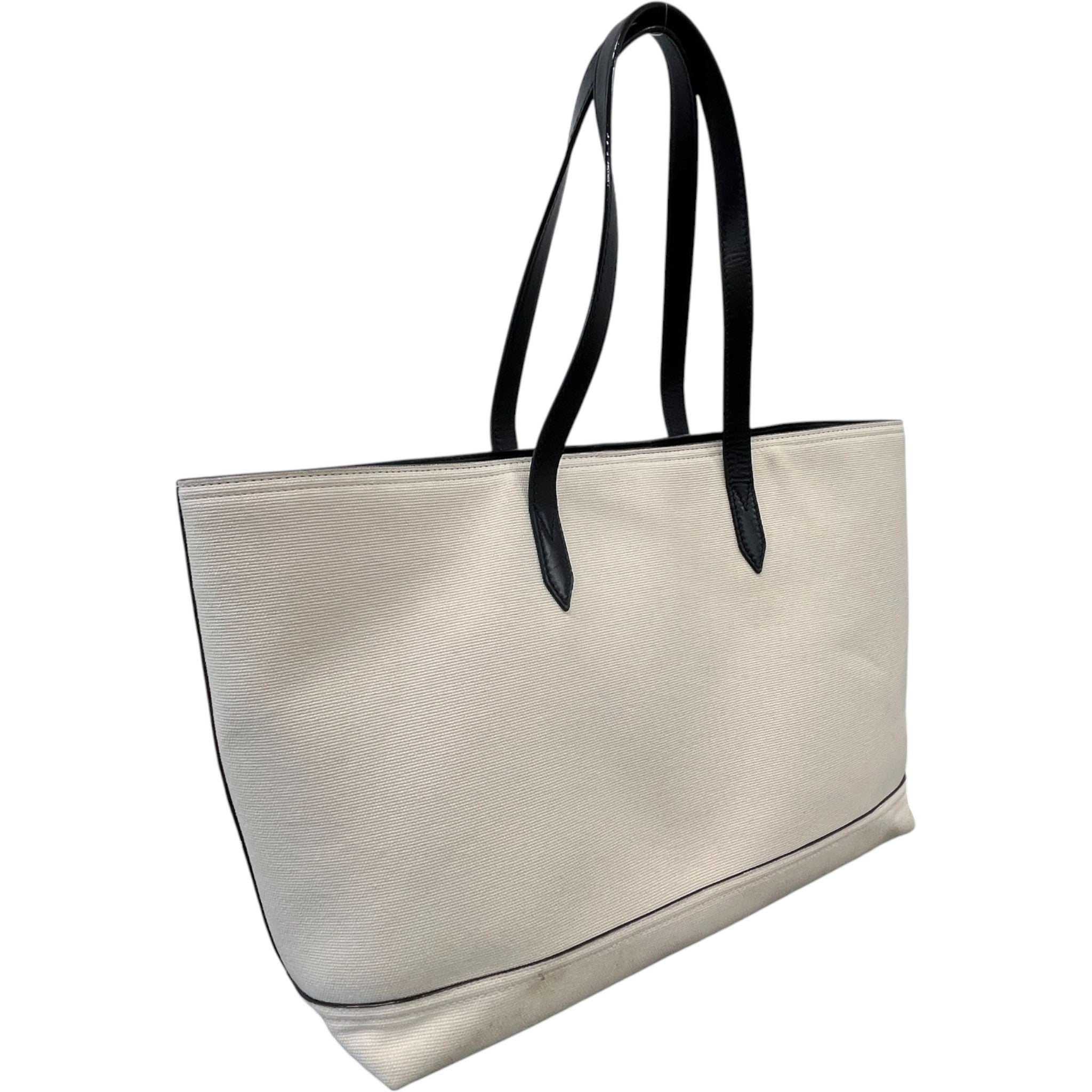 Women's Canvas Logo Tote Bag Beige