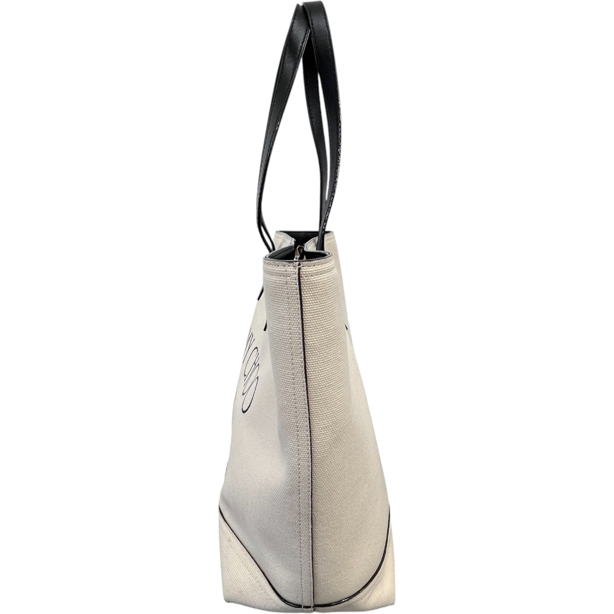 Women's Canvas Logo Tote Bag Beige