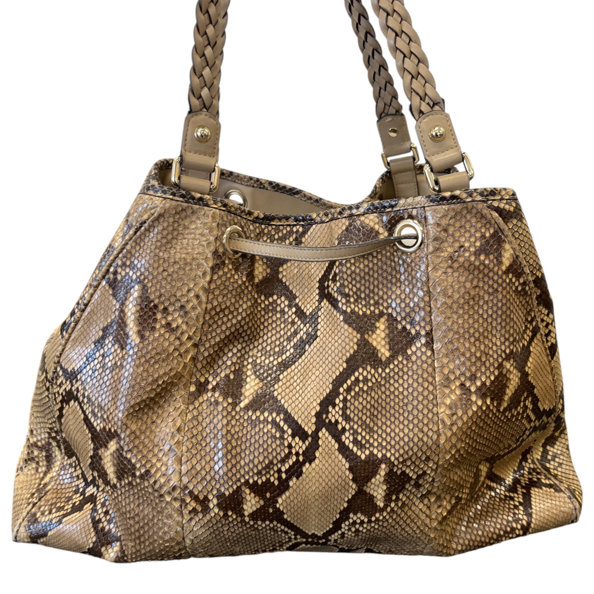 Women's Python Skin Tassle Bag Brown