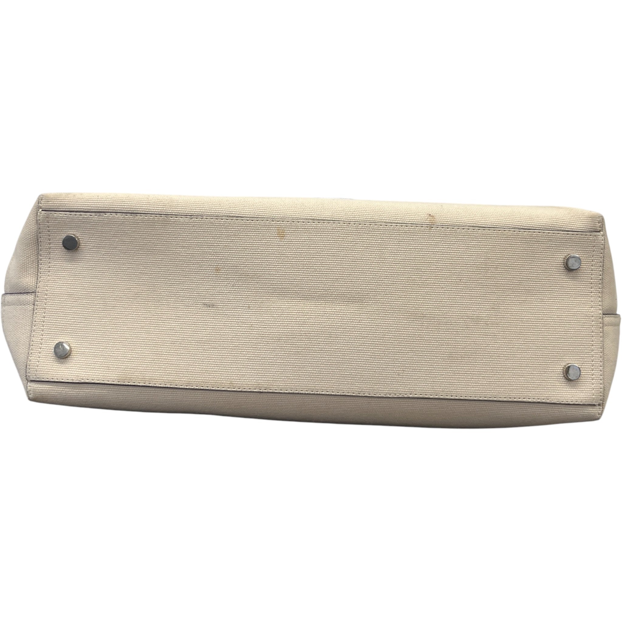 Women's Canvas Logo Tote Bag Beige