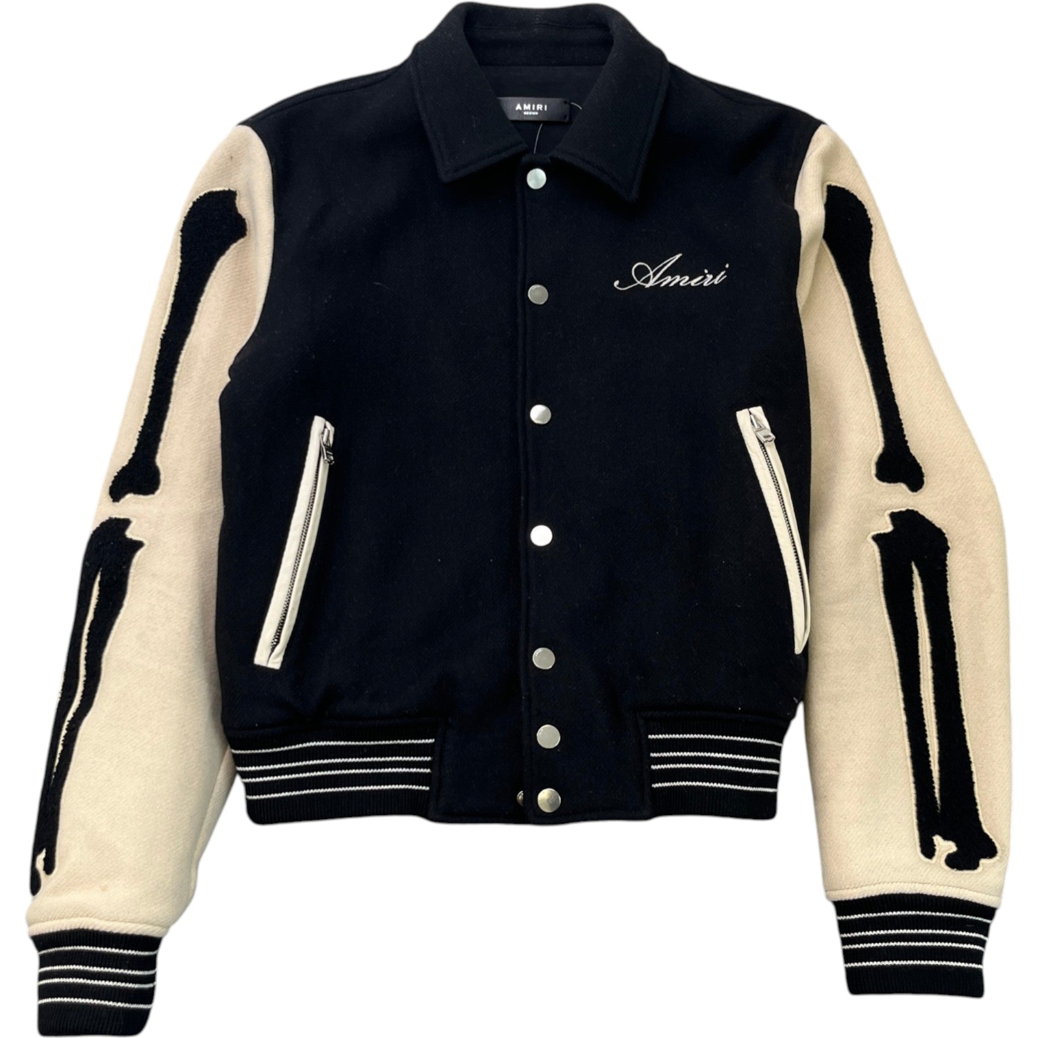 Men's Varsity Bones Jacket Black Size M
