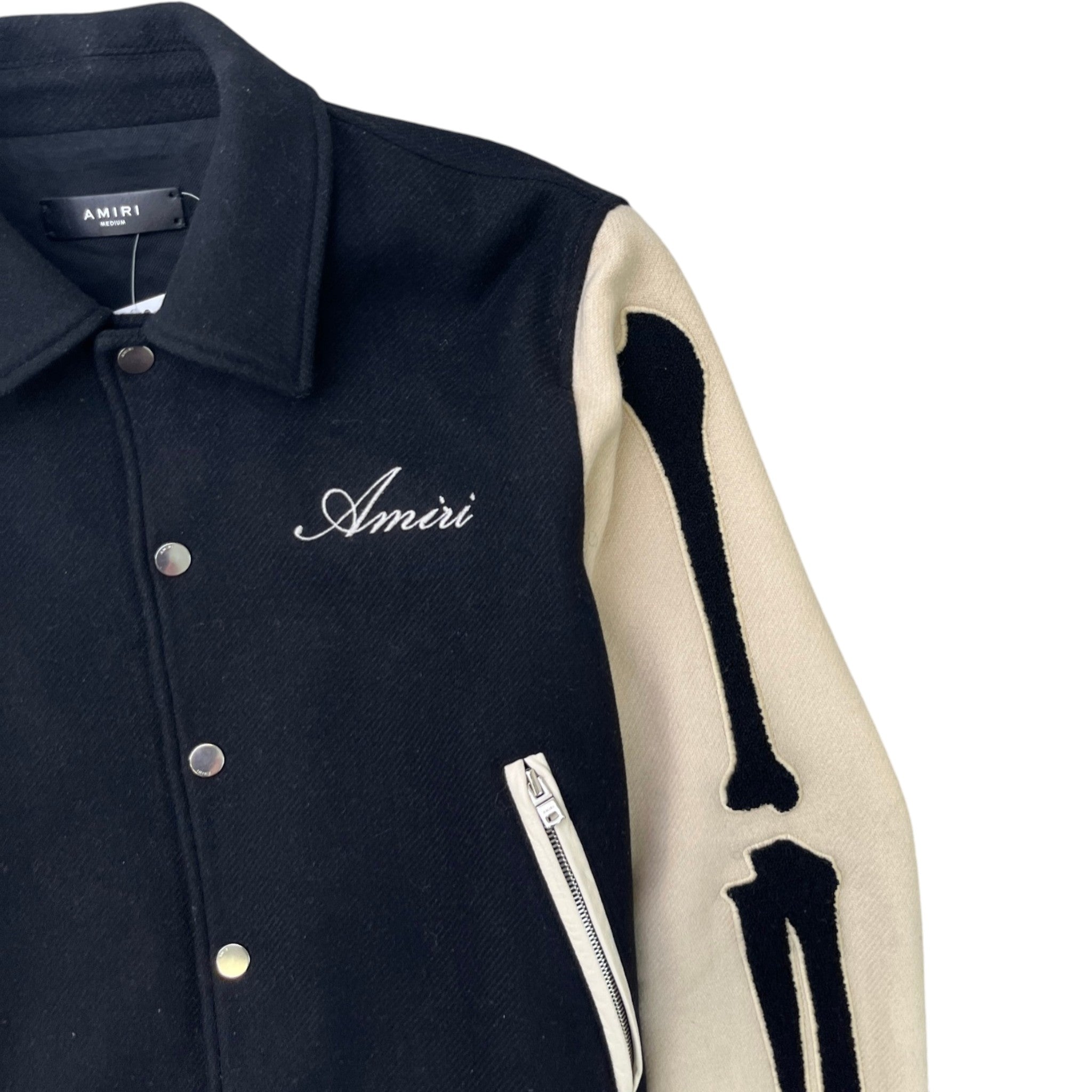Men's Varsity Bones Jacket Black Size M