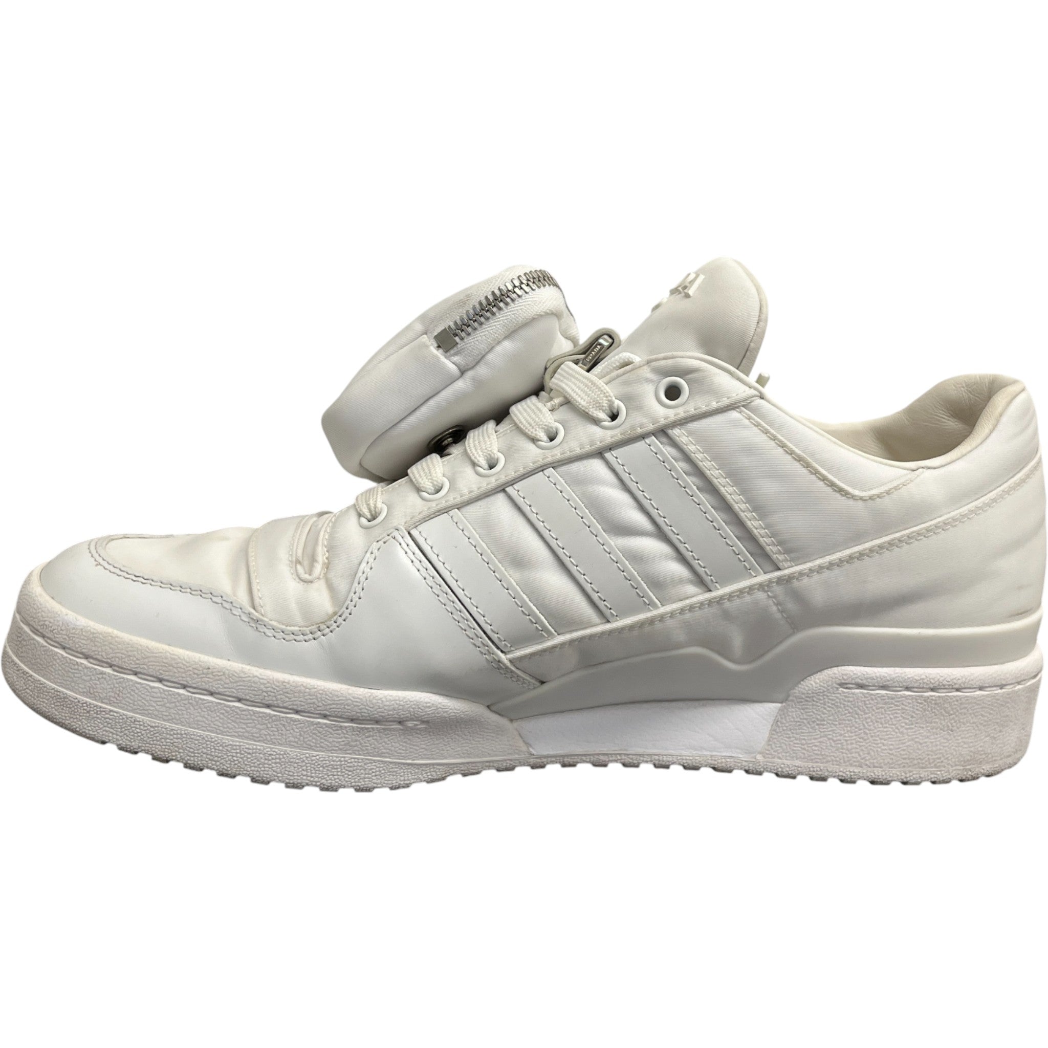 Men's X Adidas Re-Nylon Forum Detachable Pouch Low Trainers White Size EU 44 / UK 10