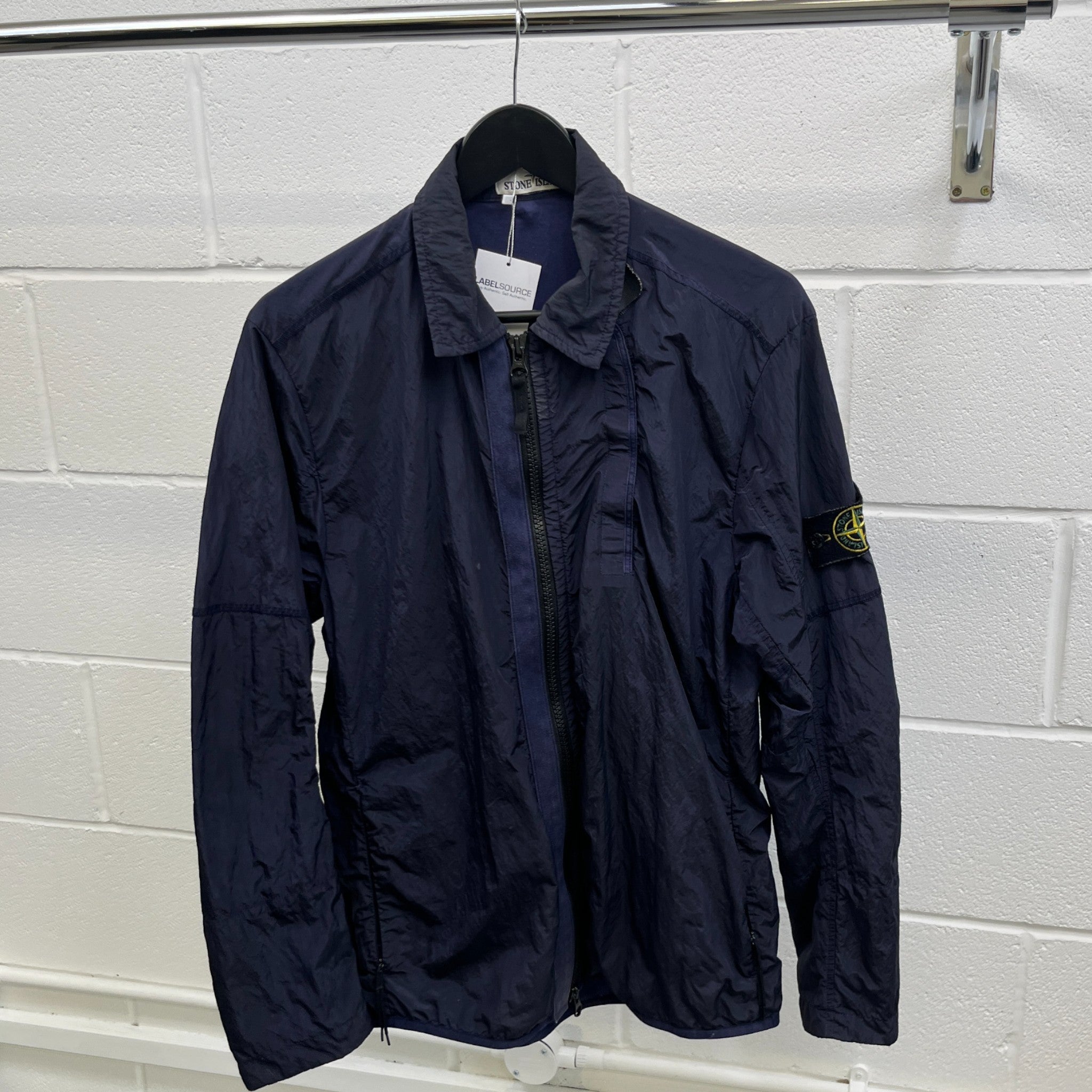 Men's Nylon Metal OverShirt Blue Size M