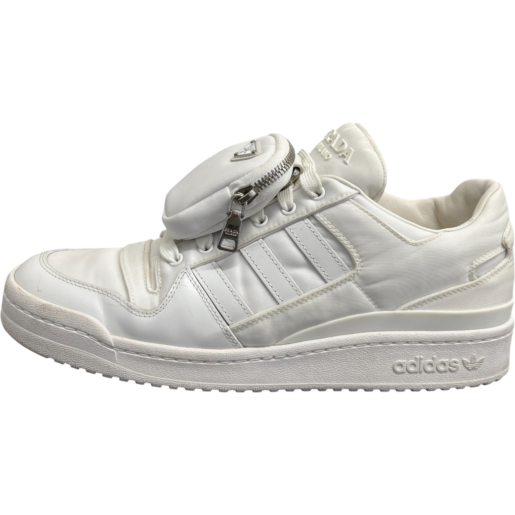 Men's X Adidas Re-Nylon Forum Detachable Pouch Low Trainers White Size EU 44 / UK 10