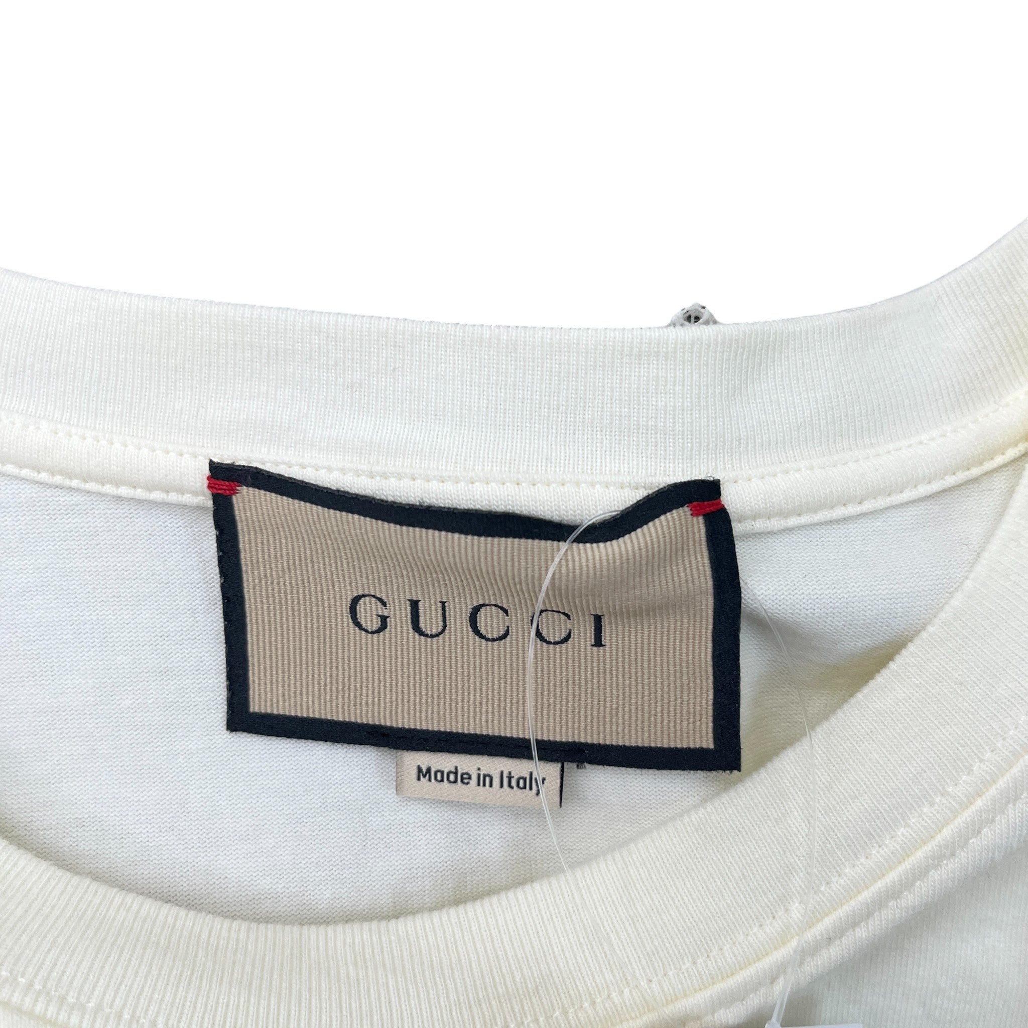 Men's Logo Print T-Shirt Cream Size S