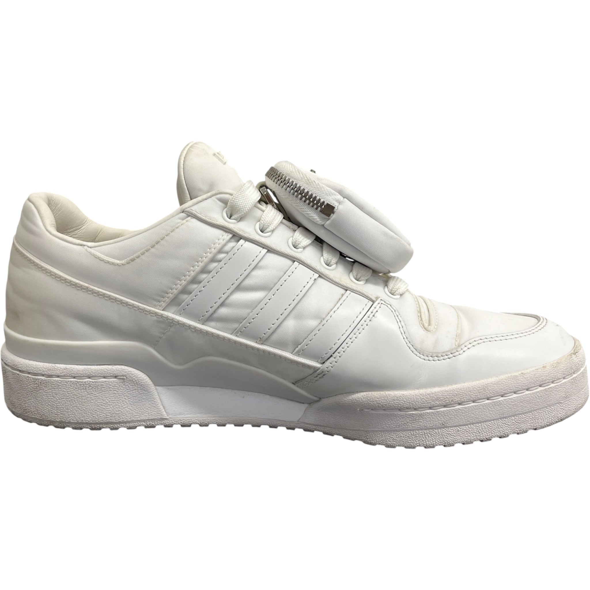 Men's X Adidas Re-Nylon Forum Detachable Pouch Low Trainers White Size EU 44 / UK 10
