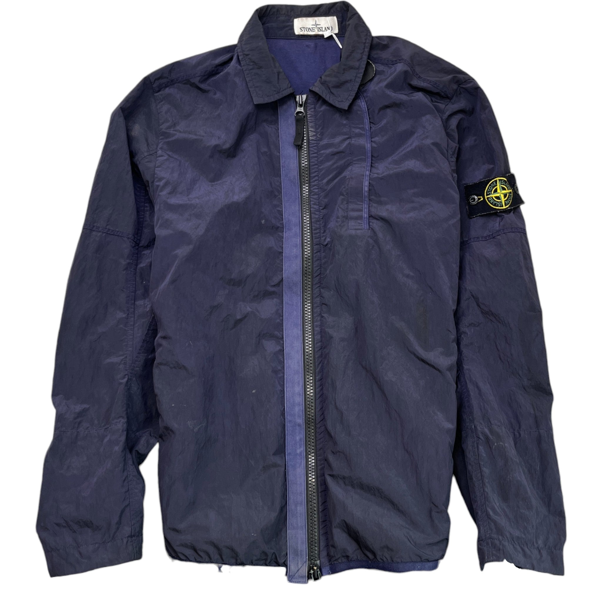 Men's Nylon Metal OverShirt Blue Size M