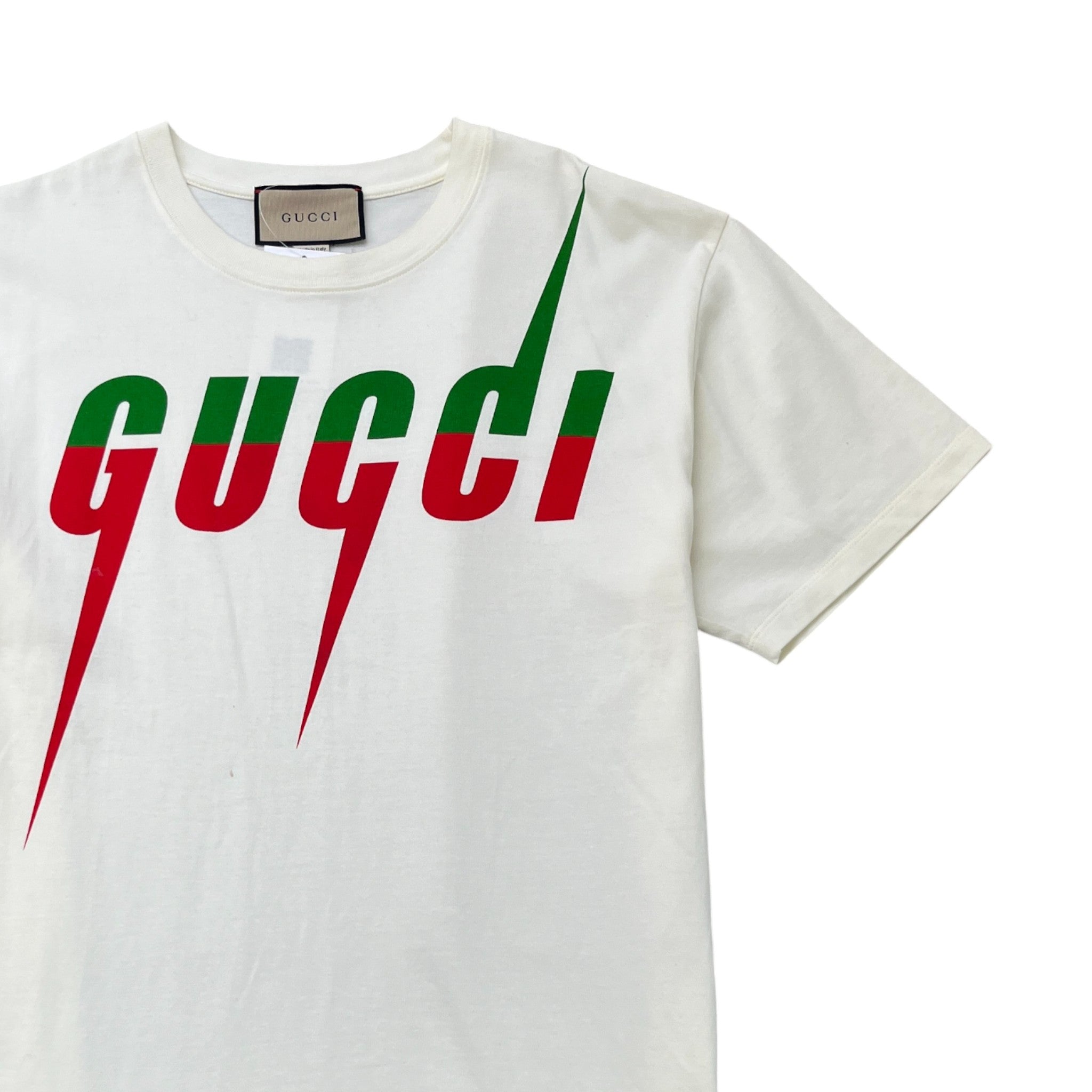 Men's Logo Print T-Shirt Cream Size S