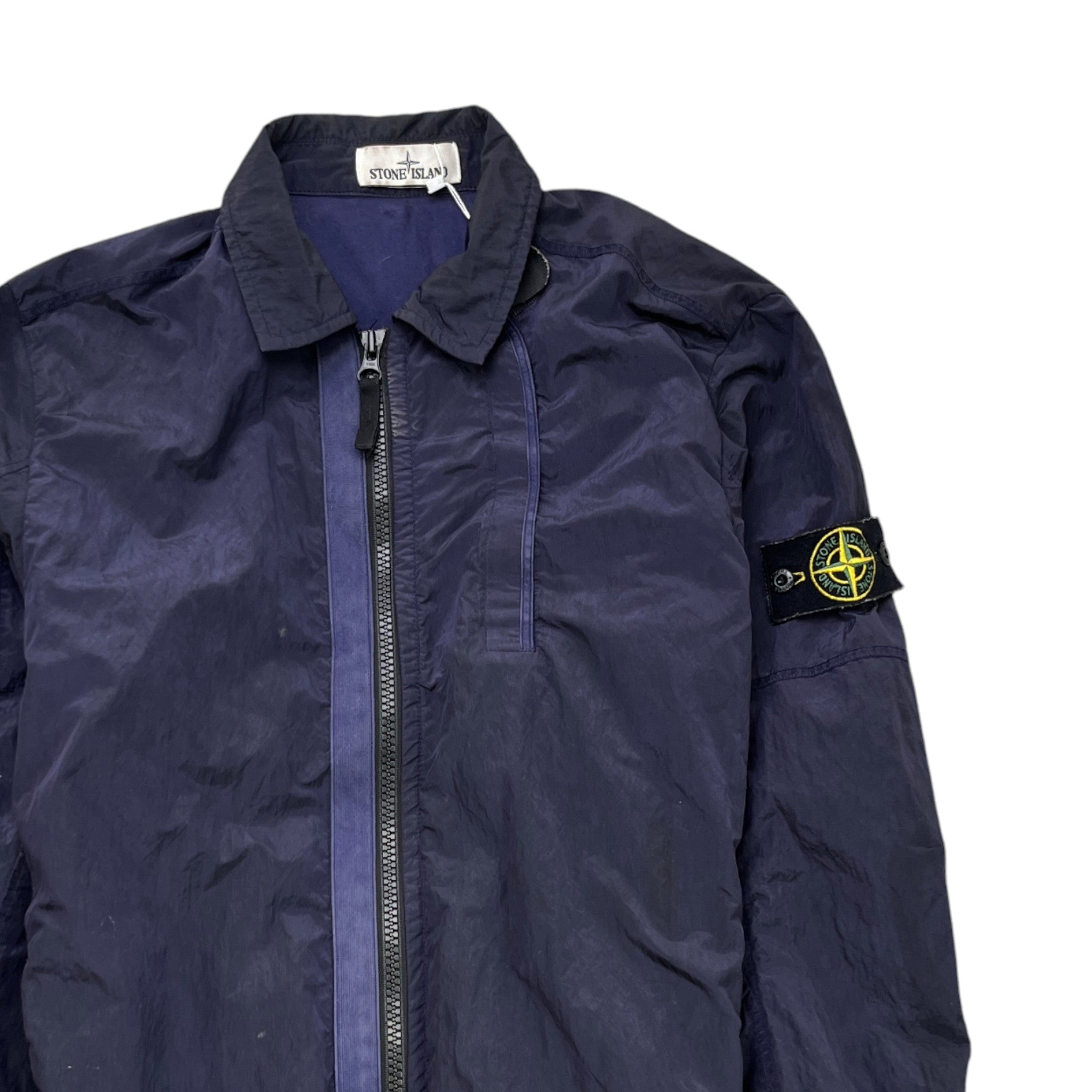 Men's Nylon Metal OverShirt Blue Size M