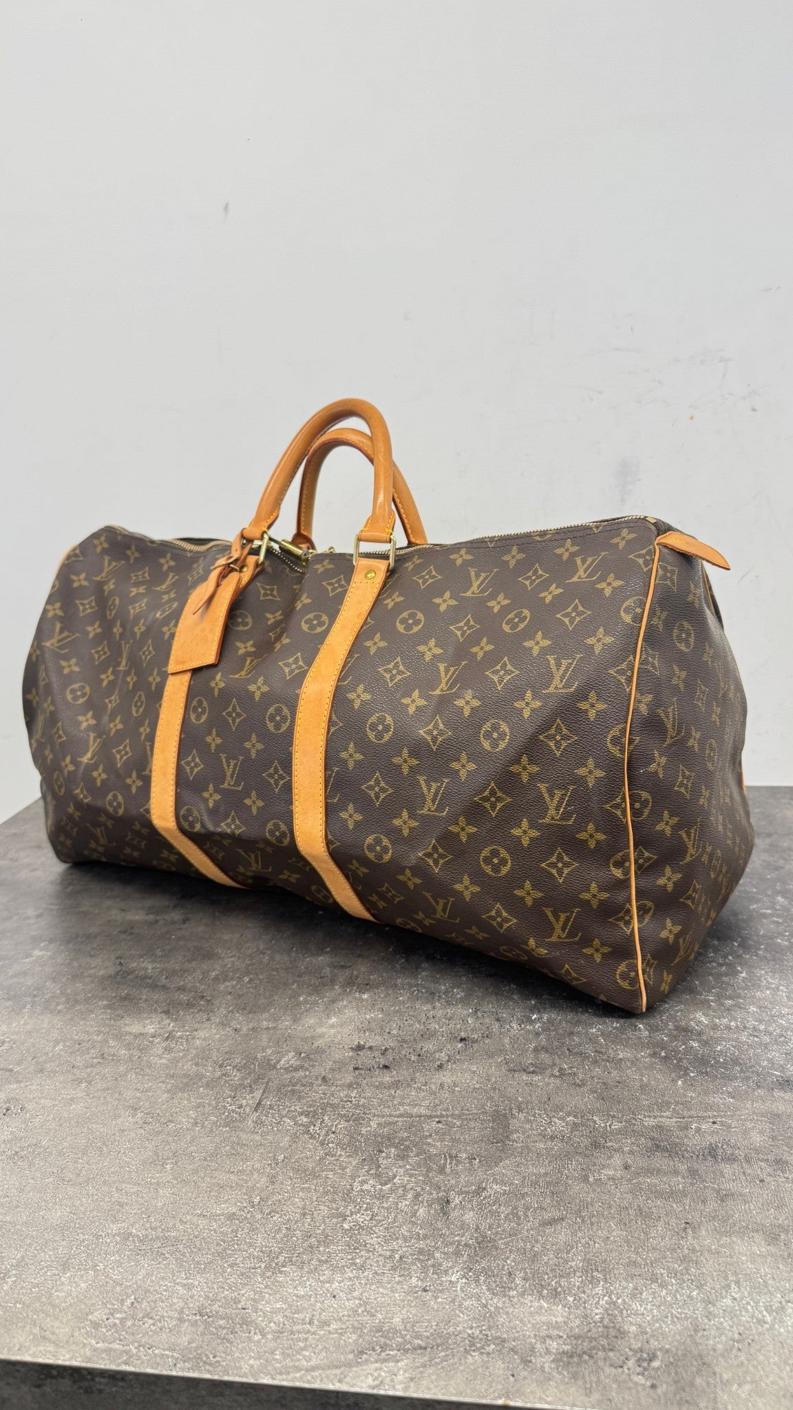Men's Monogram Keepall 55 Bag Brown