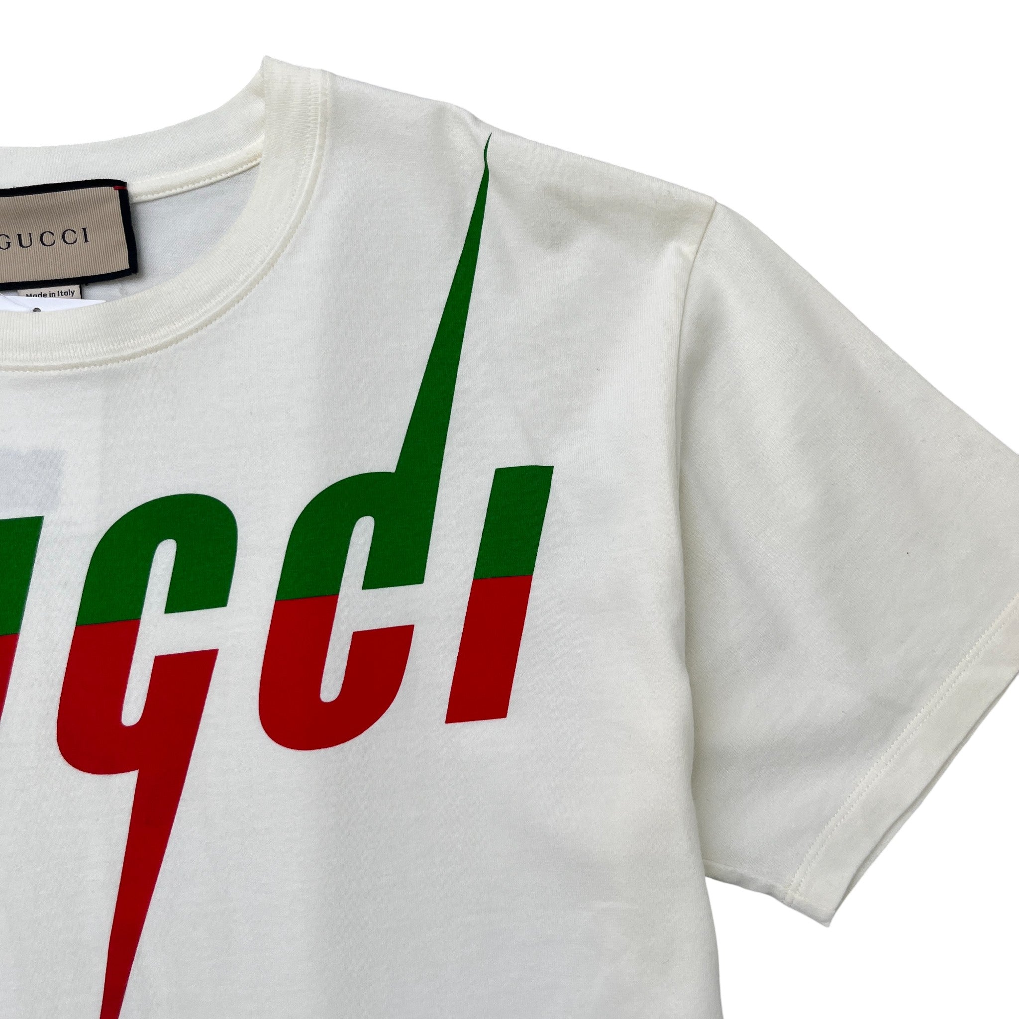 Men's Logo Print T-Shirt Cream Size S