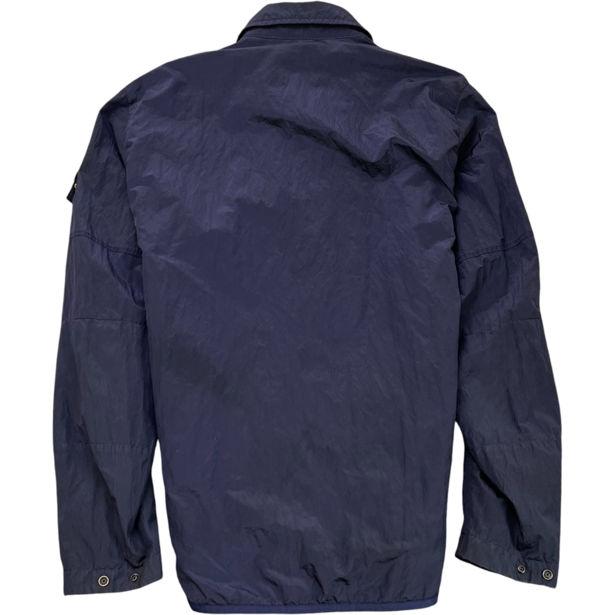 Men's Nylon Metal OverShirt Blue Size M