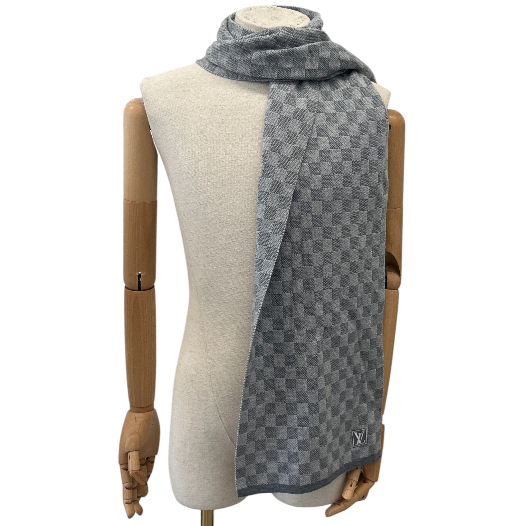 Men's Neo Petit Damier Scarf Grey