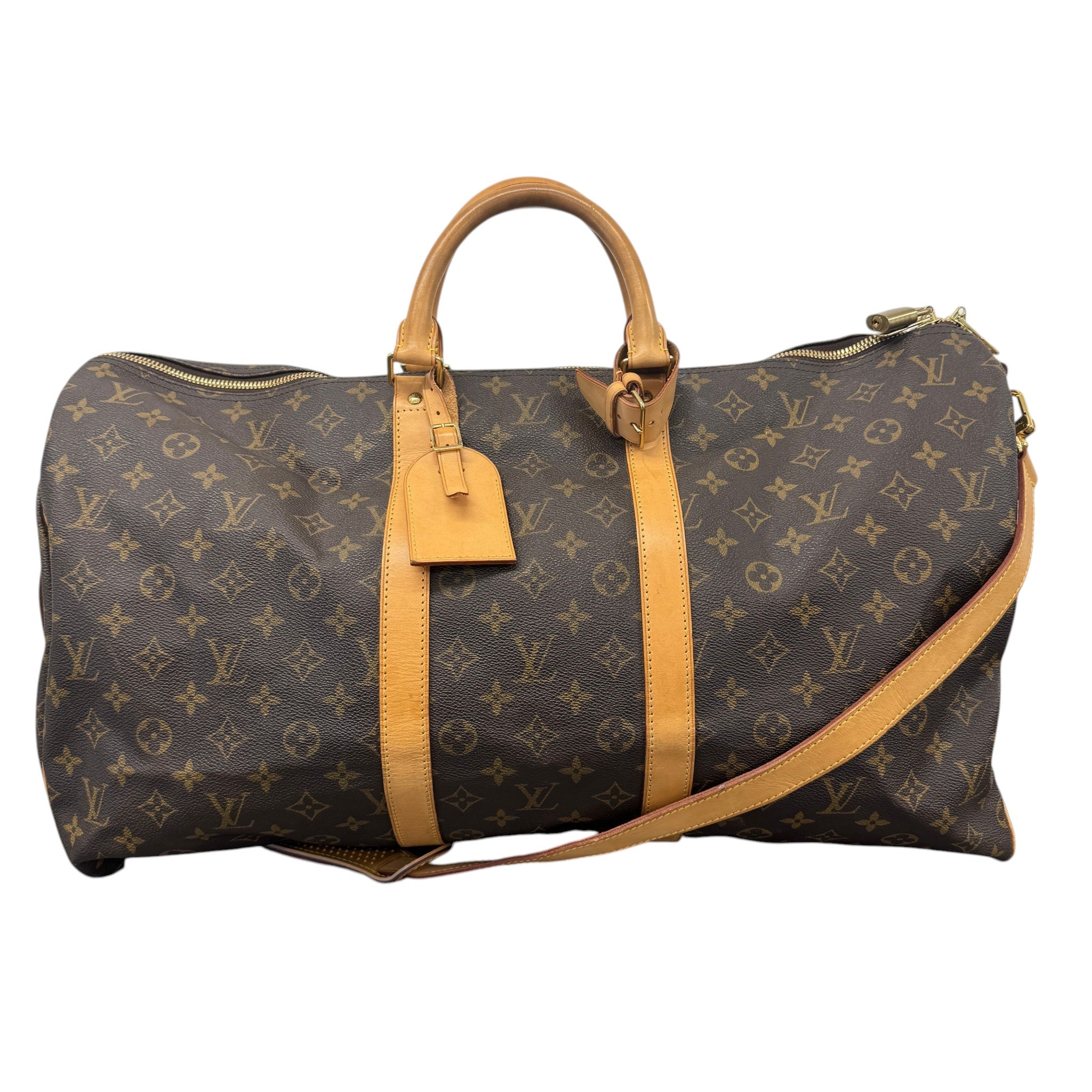 Monogram Keepall 55 Bag Brown