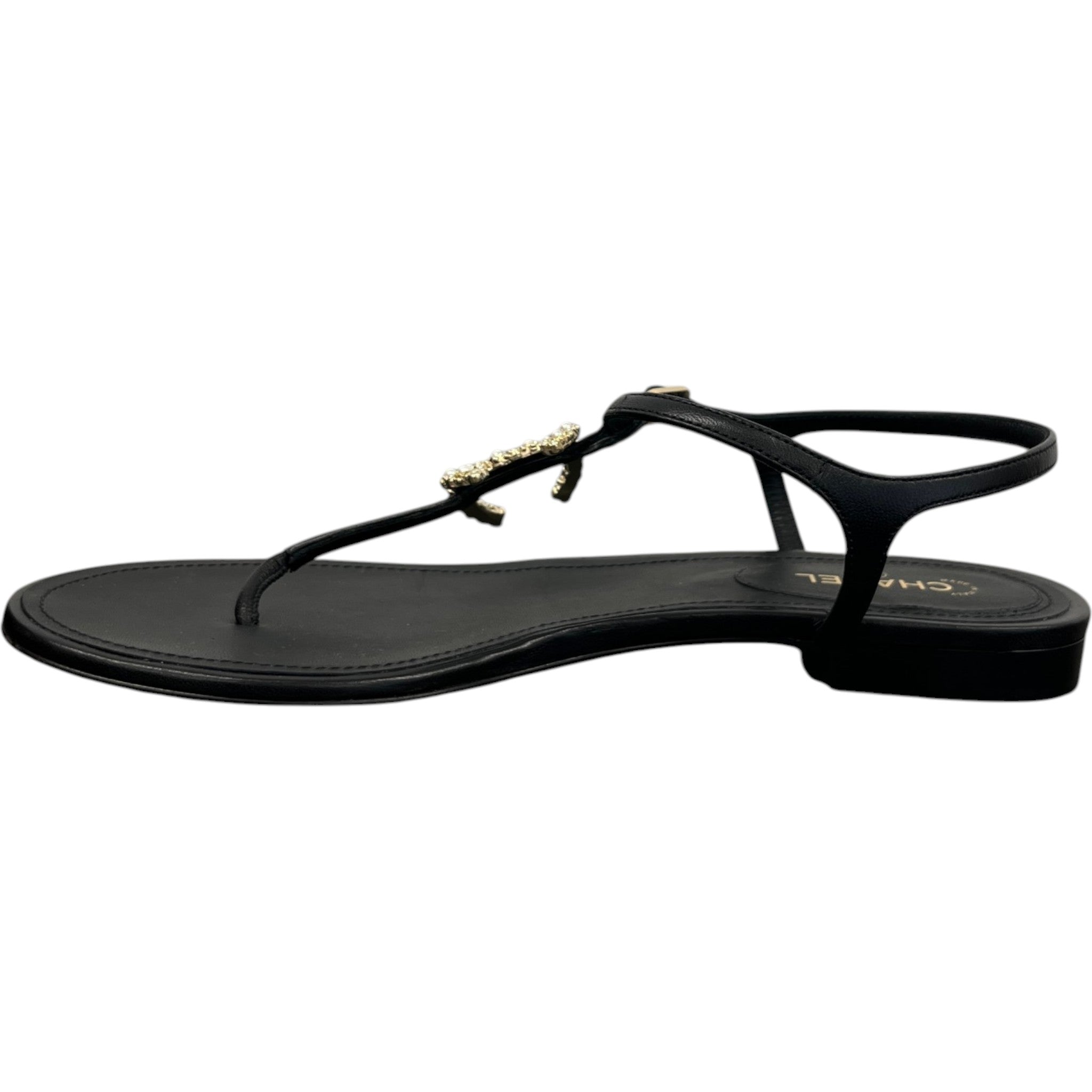 Women's Cc Logo Pear Sandals Black Size EU 40.5 / 7.5