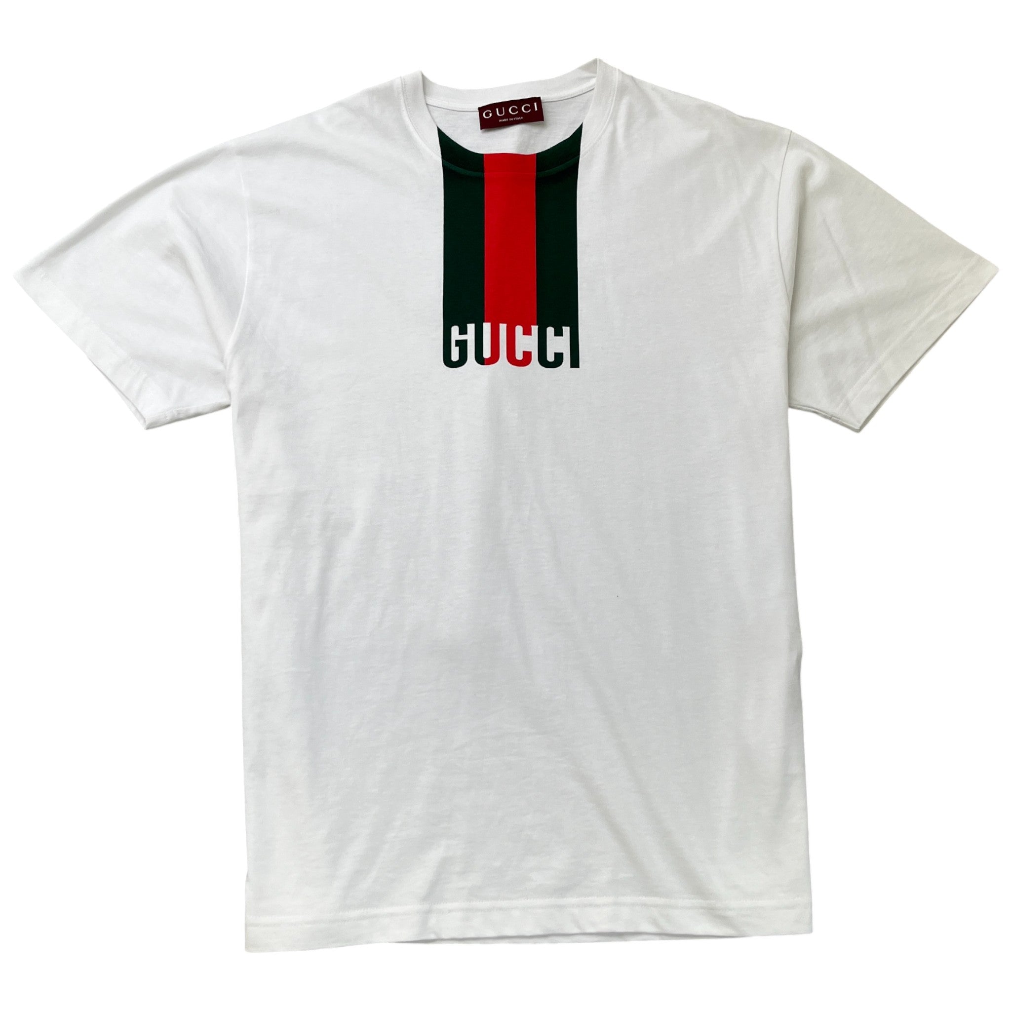 Men's Logo Print T-Shirt White Size L