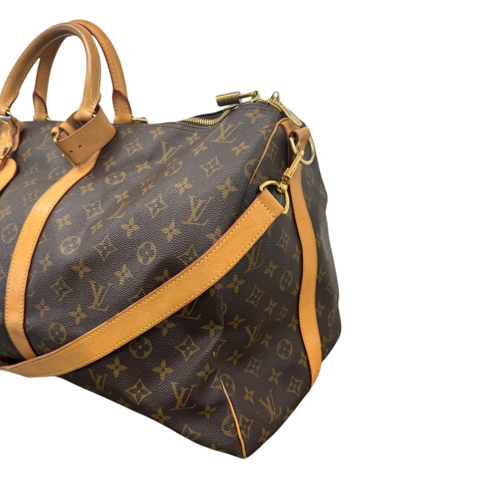 Monogram Keepall 55 Bag Brown