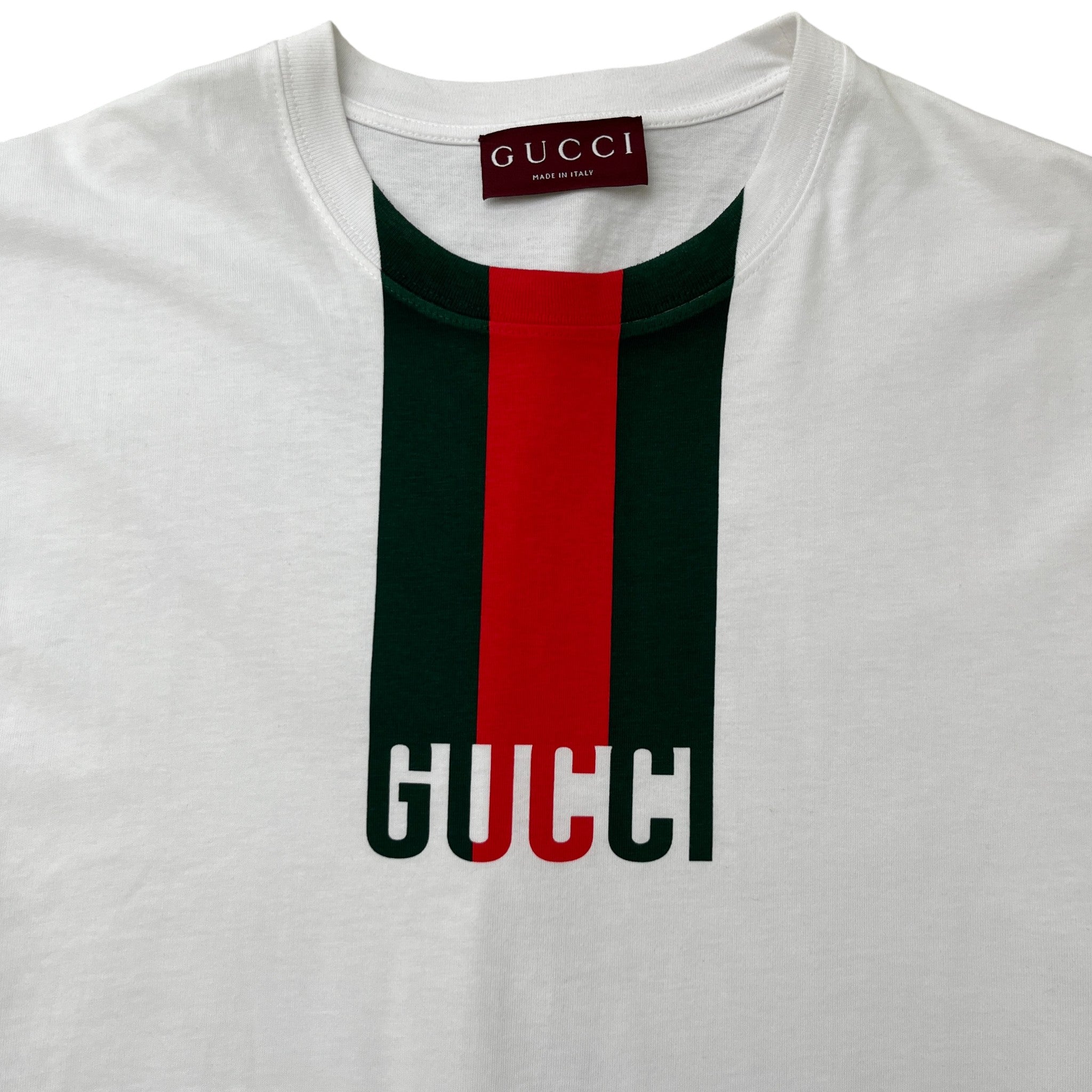 Men's Logo Print T-Shirt White Size L