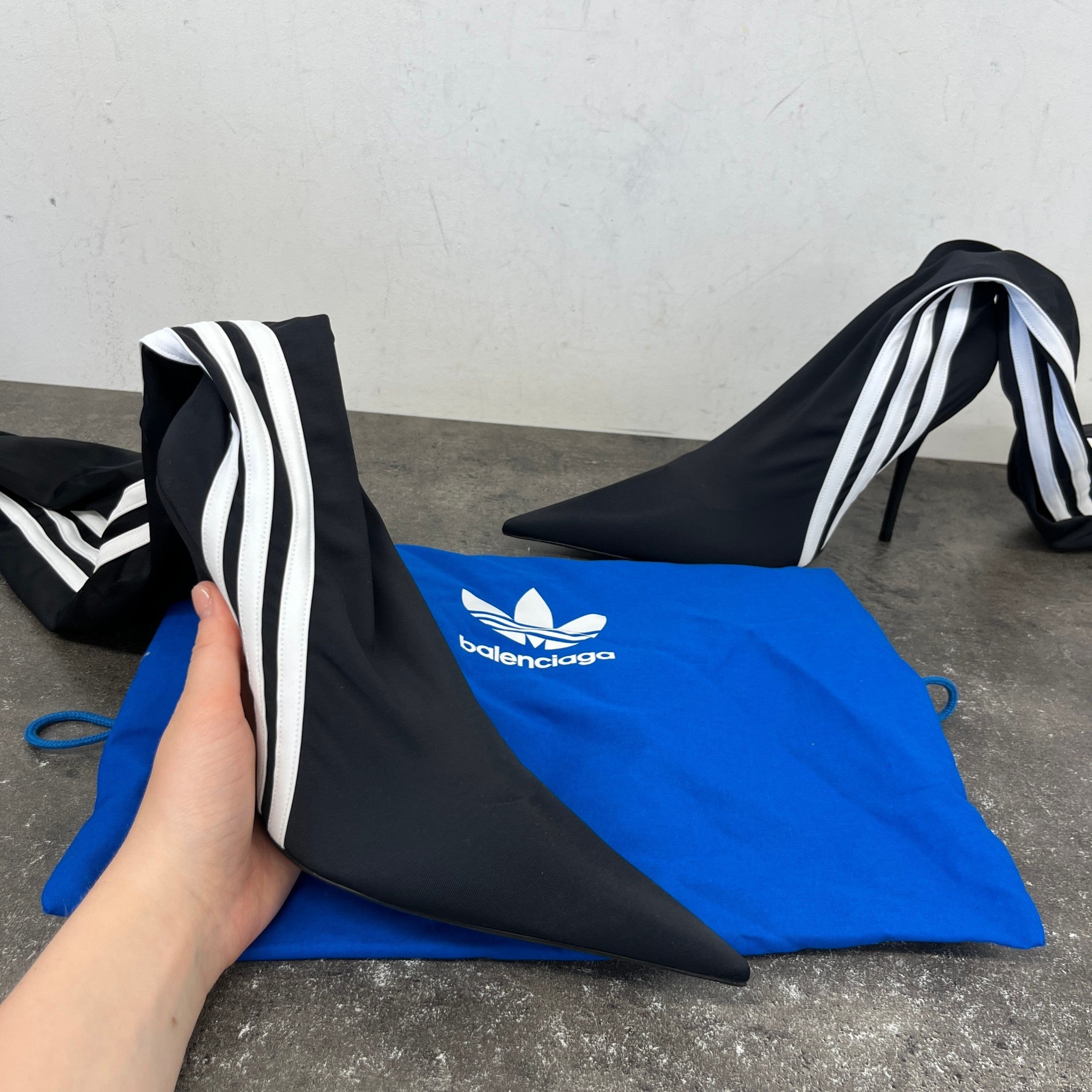 Women's X Adidas Black Knee High Heels Black Size EU 41 / UK 8
