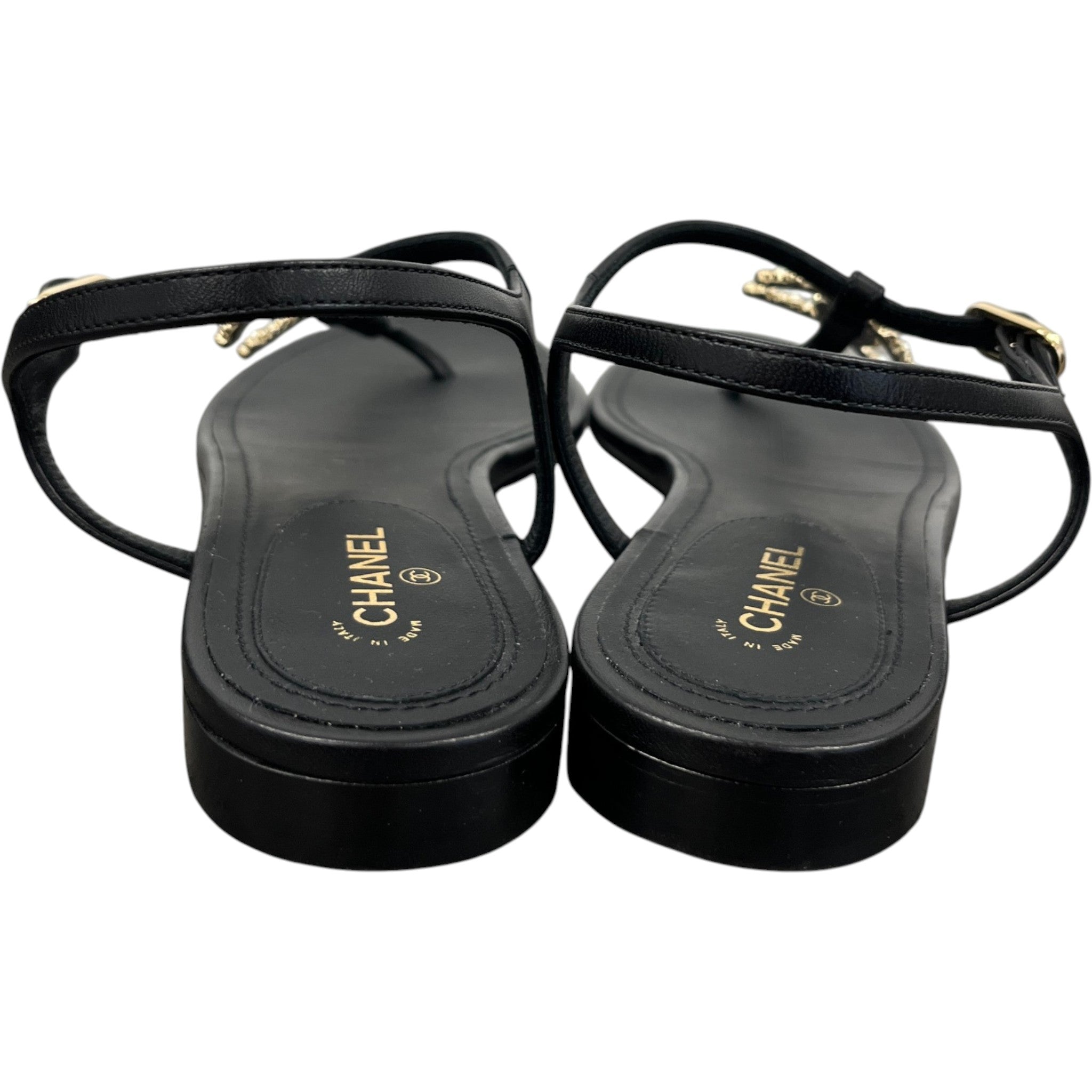 Women's Cc Logo Pear Sandals Black Size EU 40.5 / 7.5
