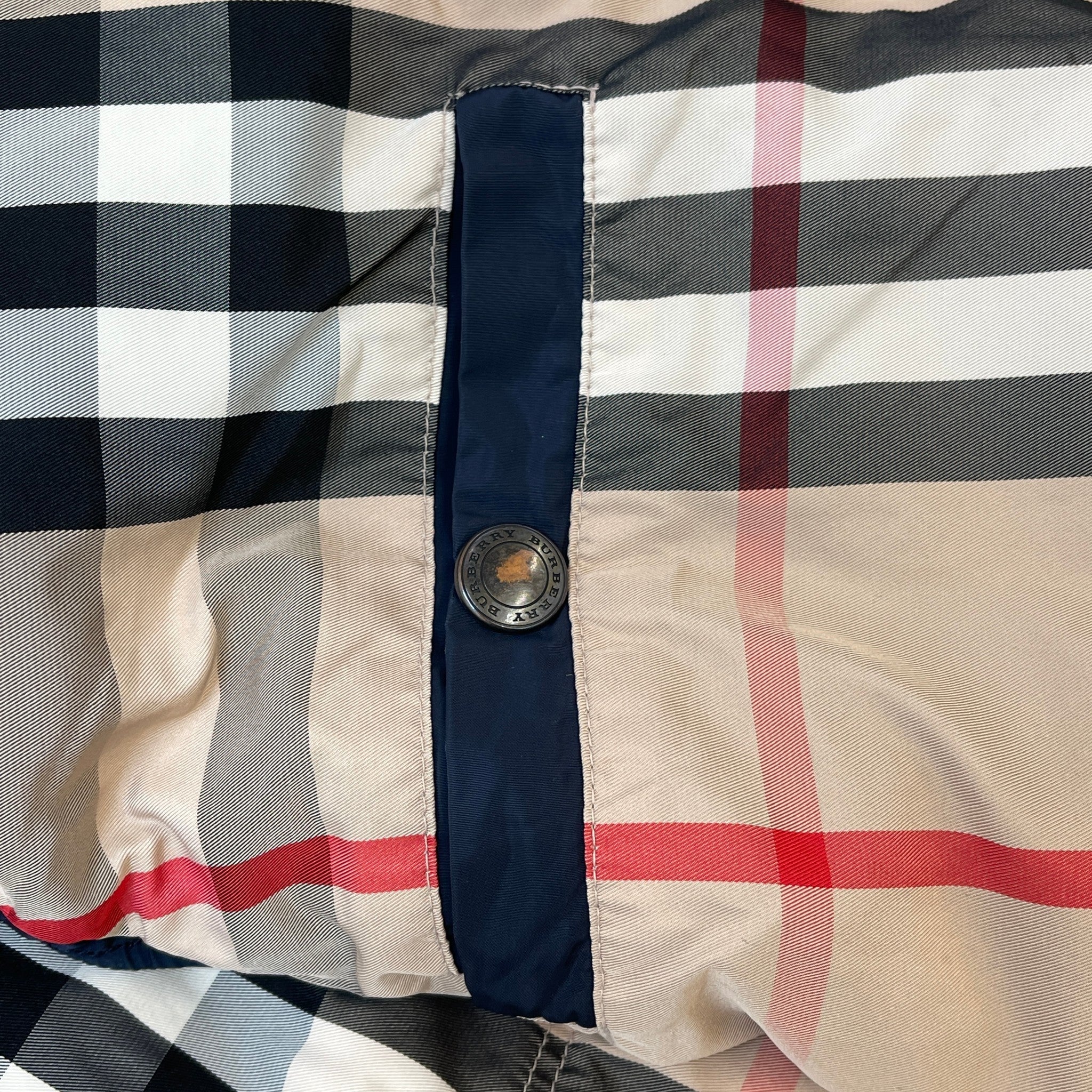 Men's Vintage Check Gilet Navy Size M