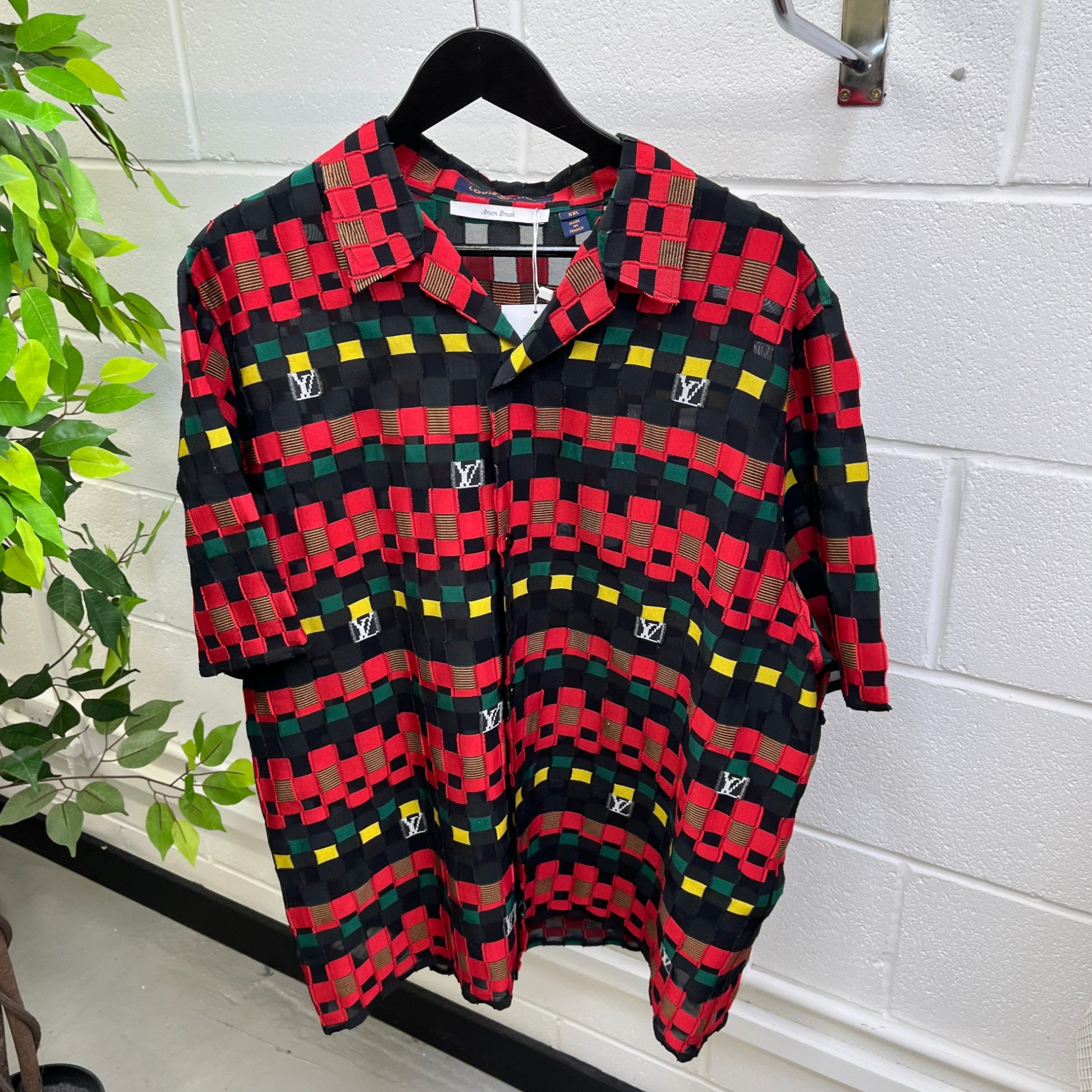 Men's Amen Break Shirt Red Size XXL