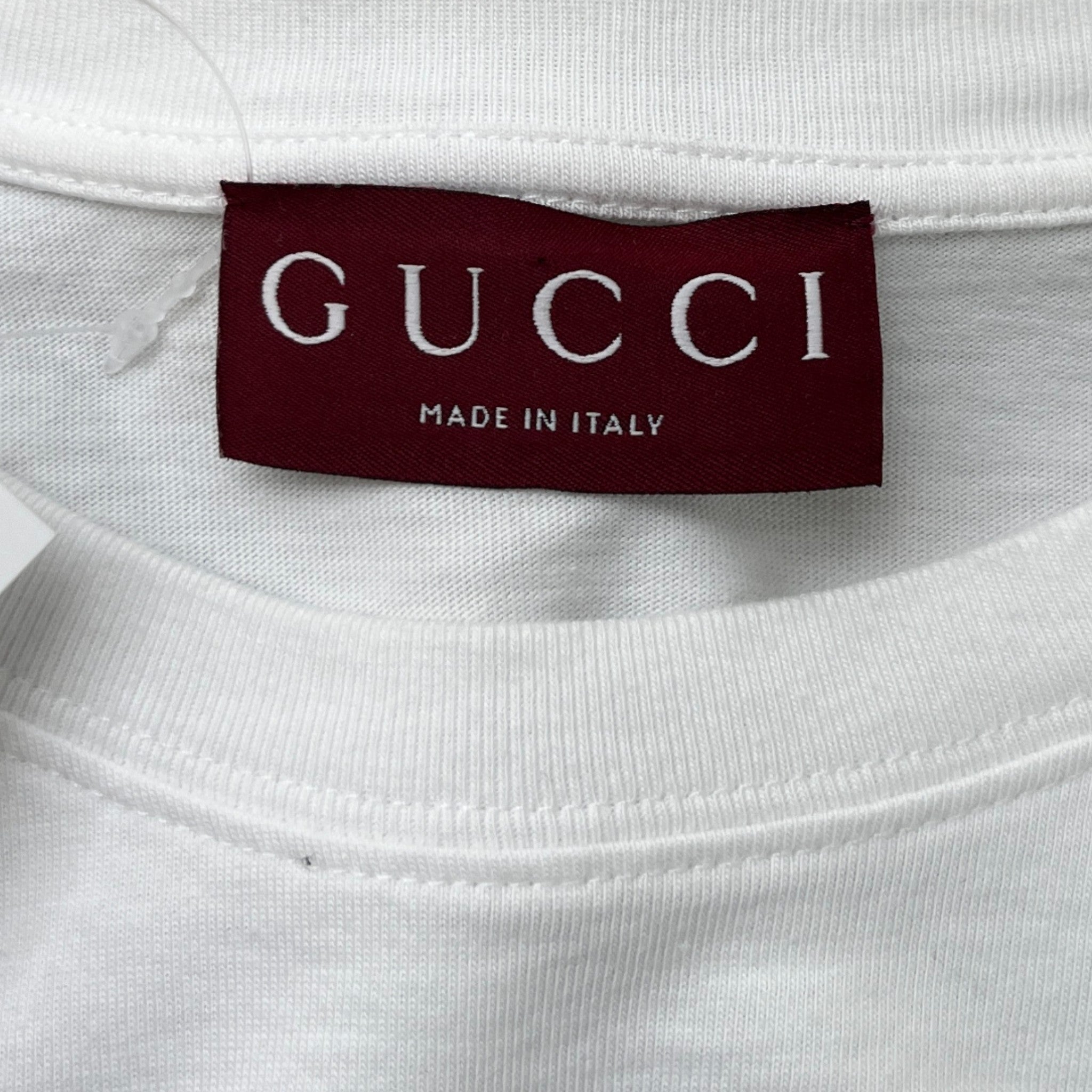 Men's Embroidered Logo T-Shirt White Size XXL