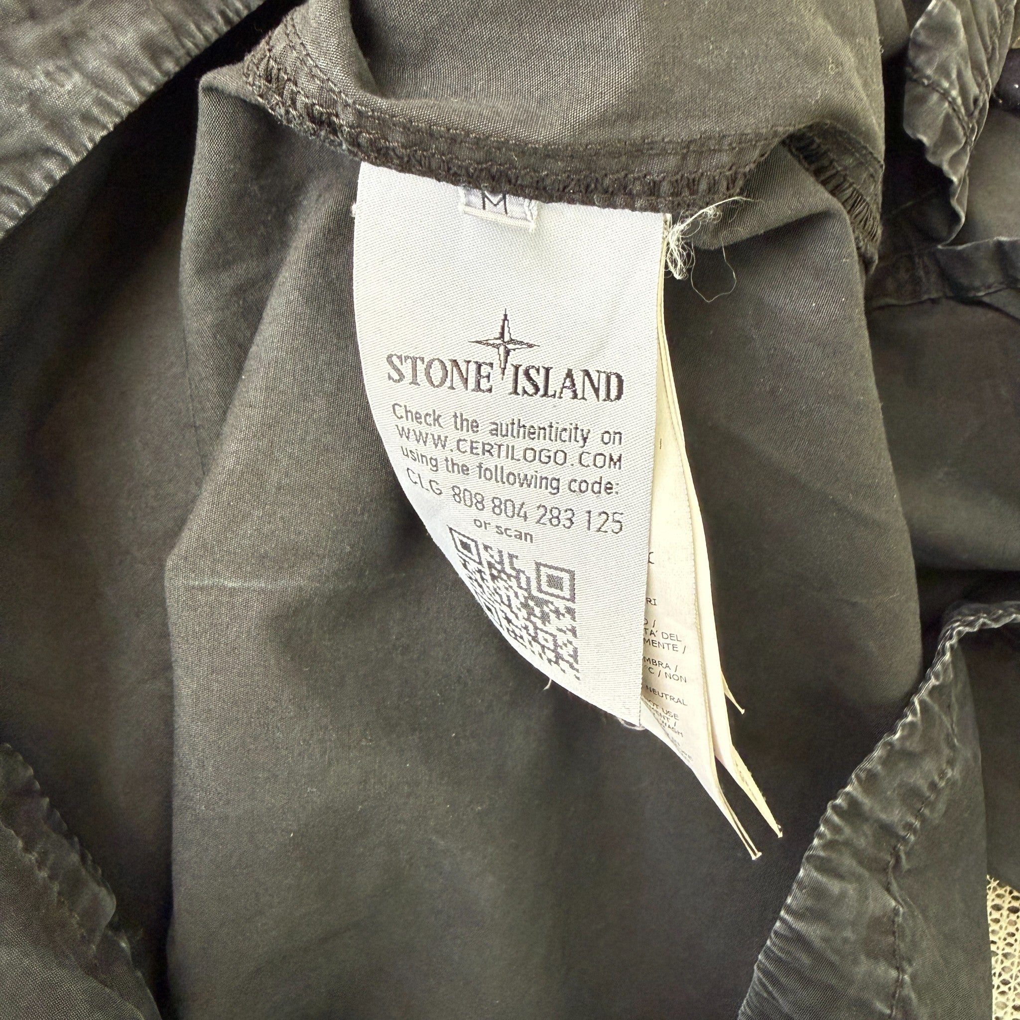 Men's Applique Logo OverShirt Black Size M