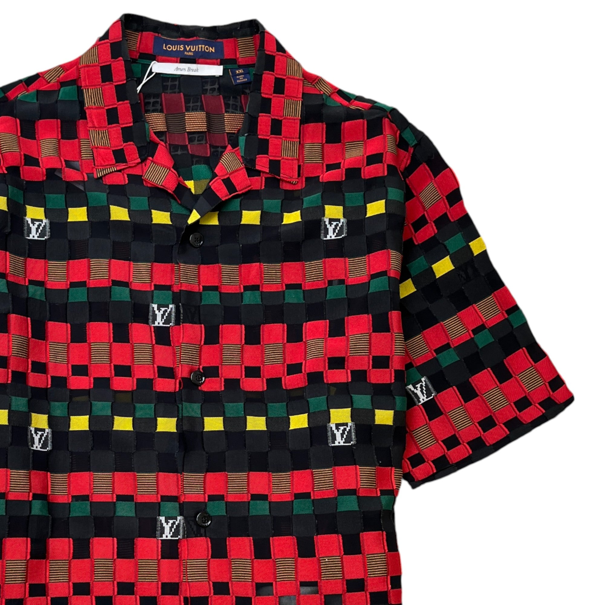 Men's Amen Break Shirt Red Size XXL