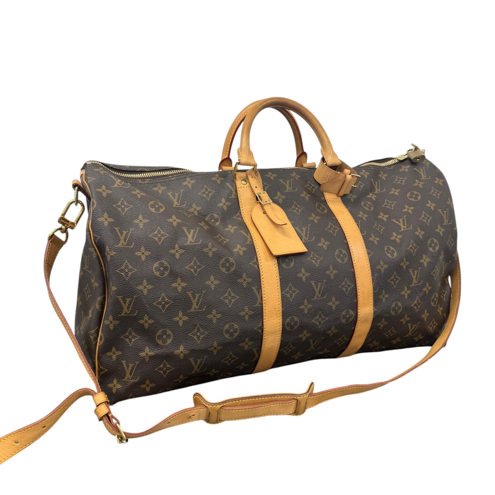 Monogram Keepall 55 Bag Brown