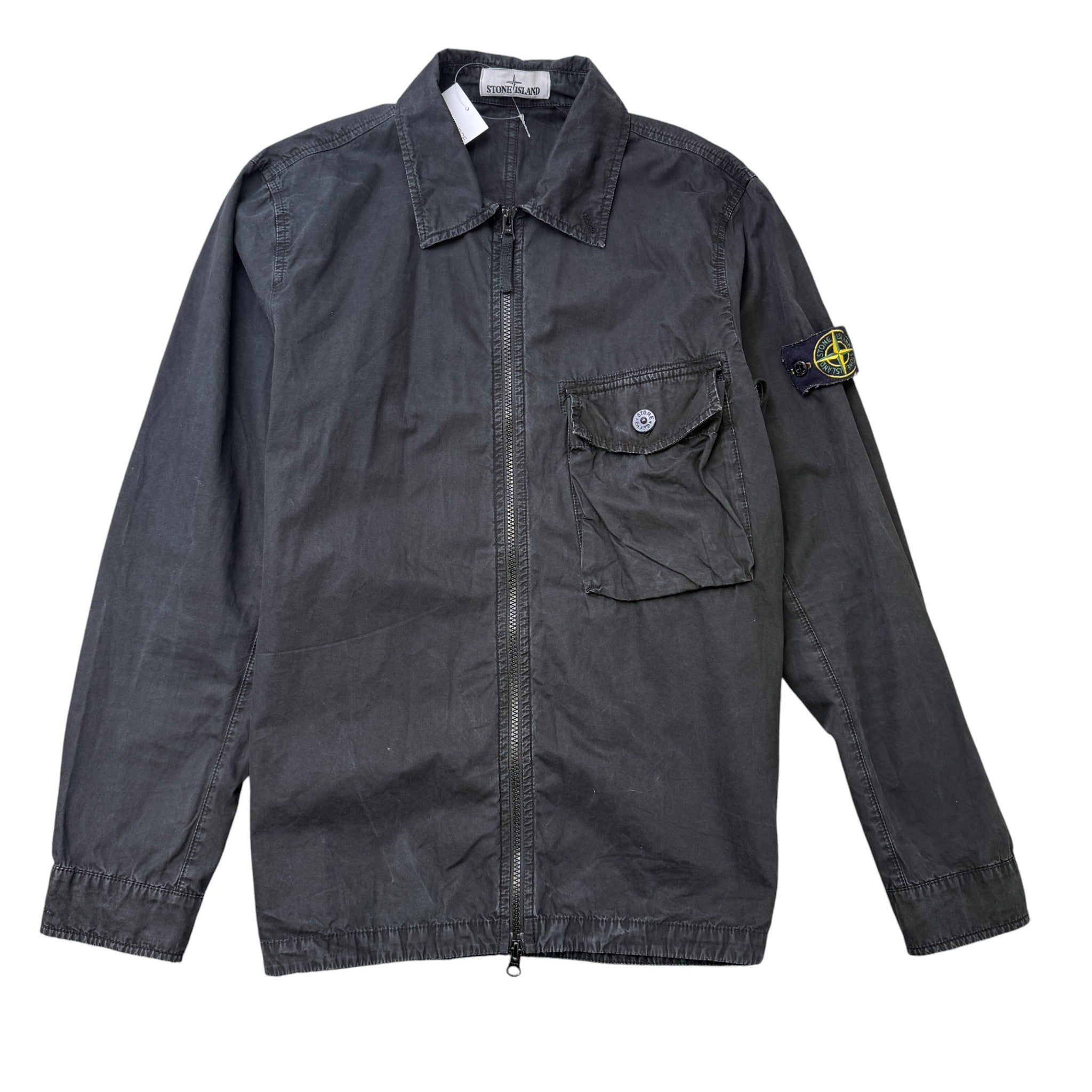 Men's Applique Logo OverShirt Black Size M