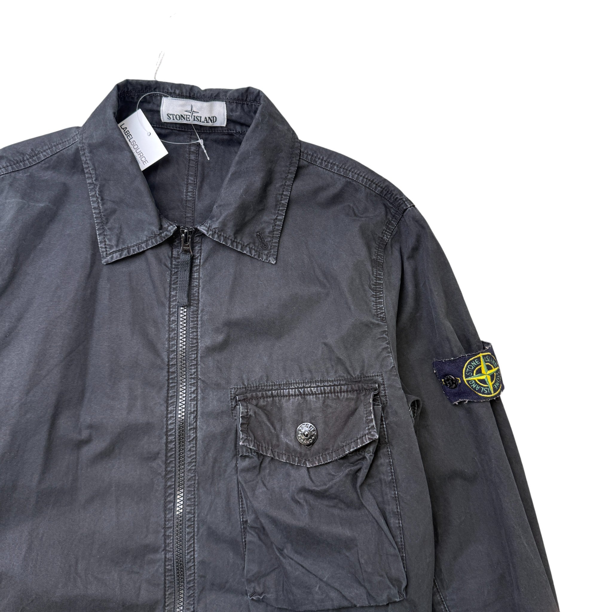 Men's Applique Logo OverShirt Black Size M