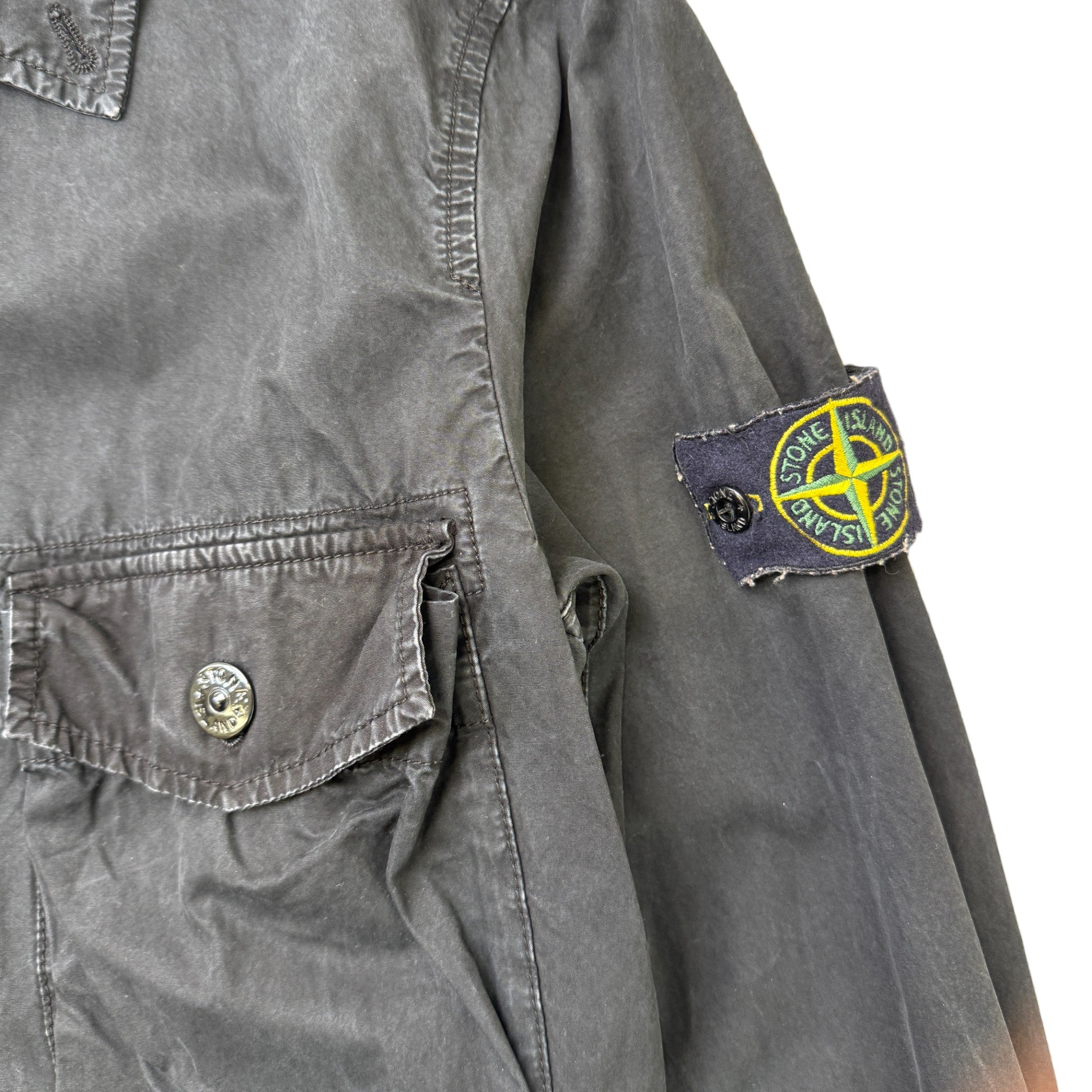 Men's Applique Logo OverShirt Black Size M