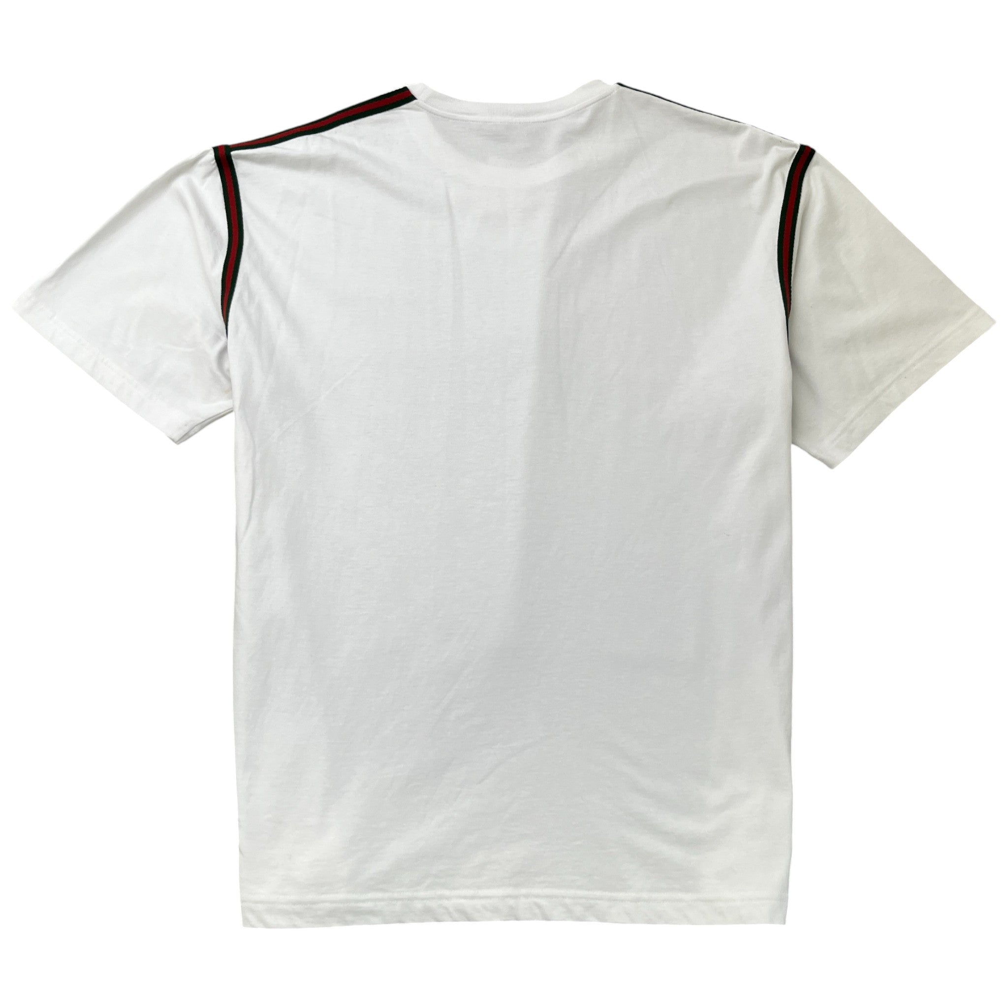 Men's Embroidered Logo T-Shirt White Size XXL